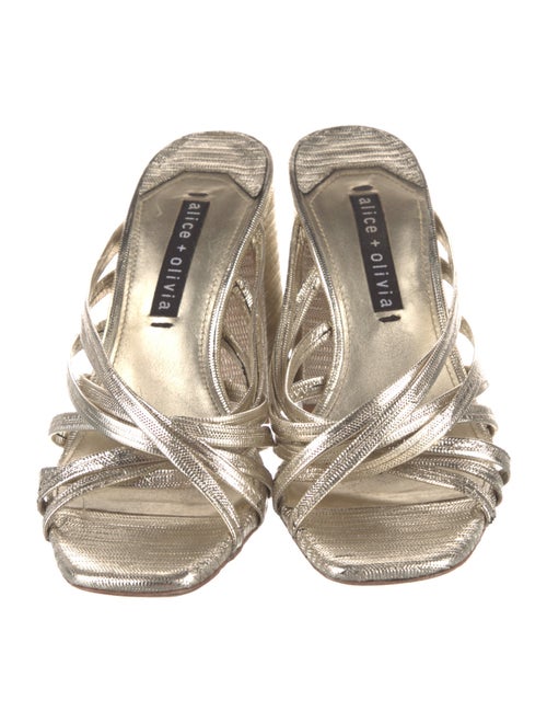 Alice + Olivia Leather Slides