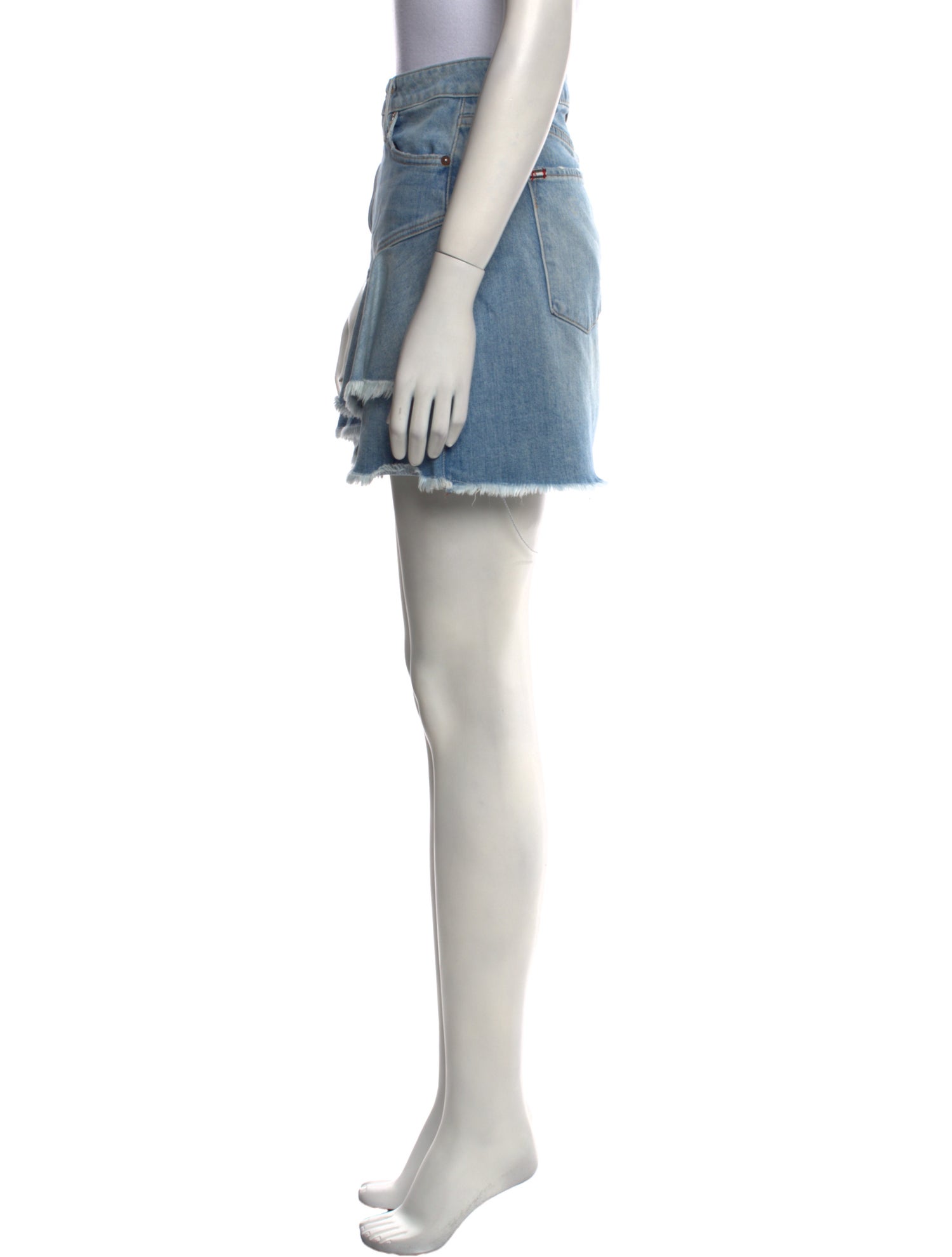 Alice + Olivia Raw-Edge Trim Mini Skirt