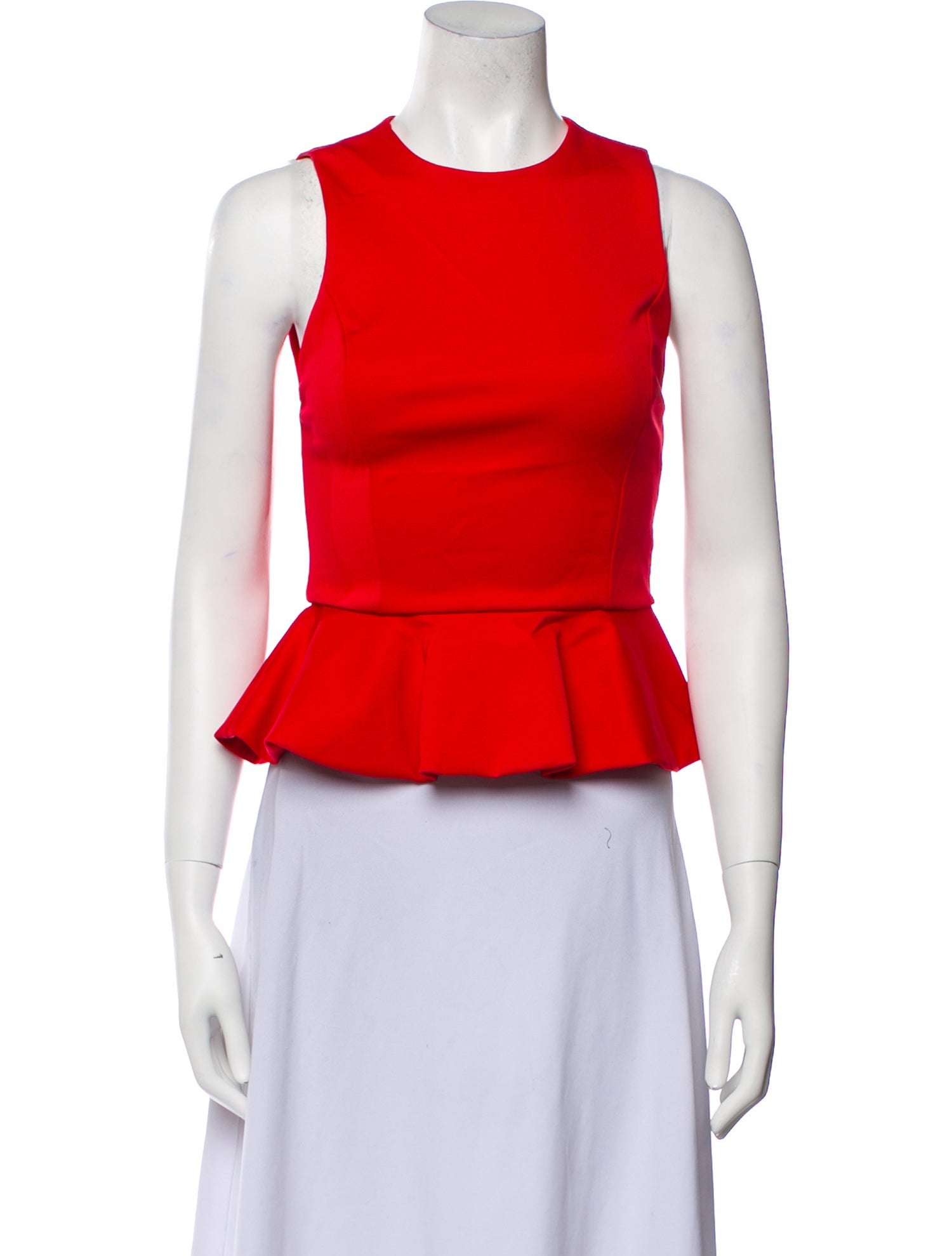 Alice + Olivia Crew Neck Sleeveless Crop Top