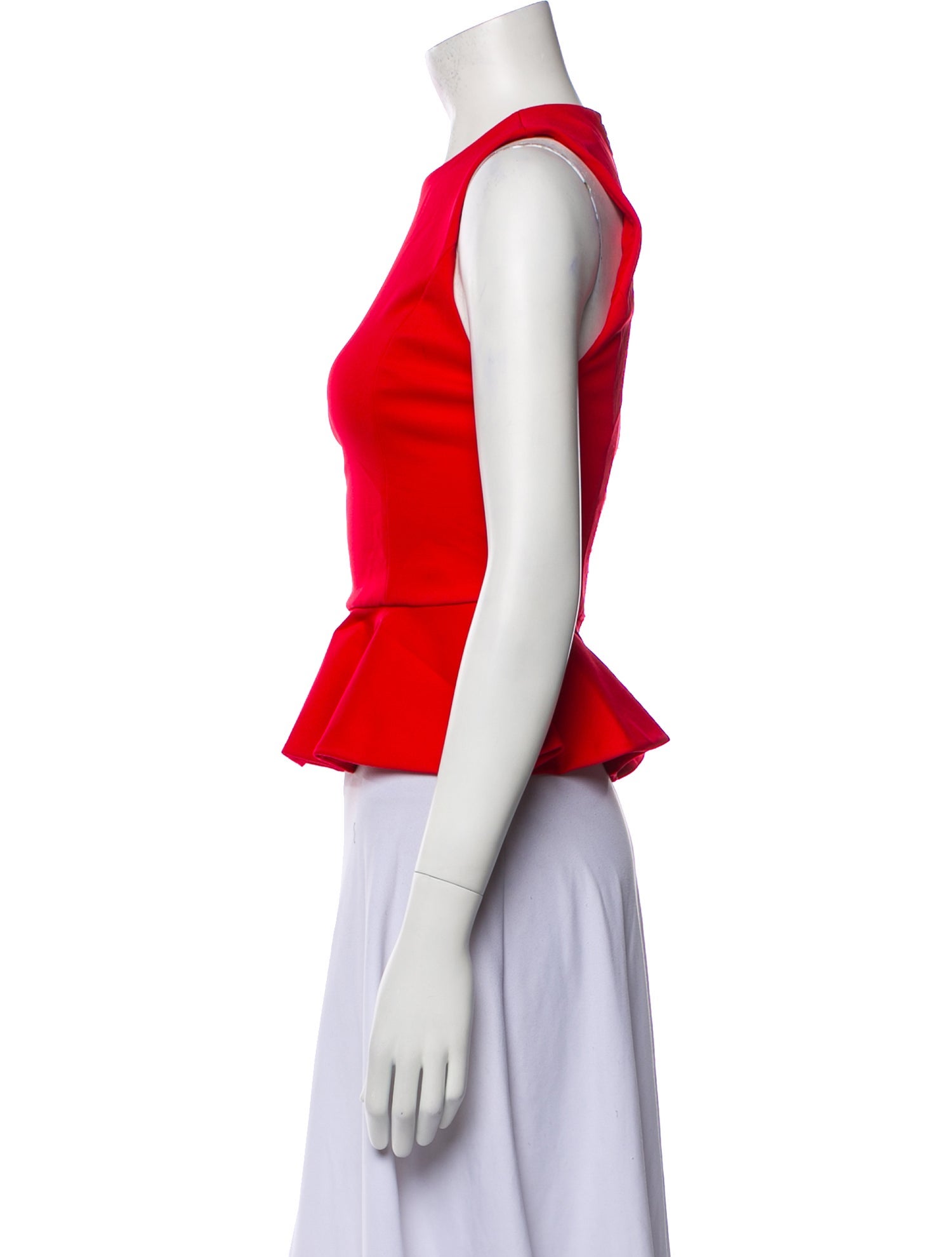 Alice + Olivia Crew Neck Sleeveless Crop Top