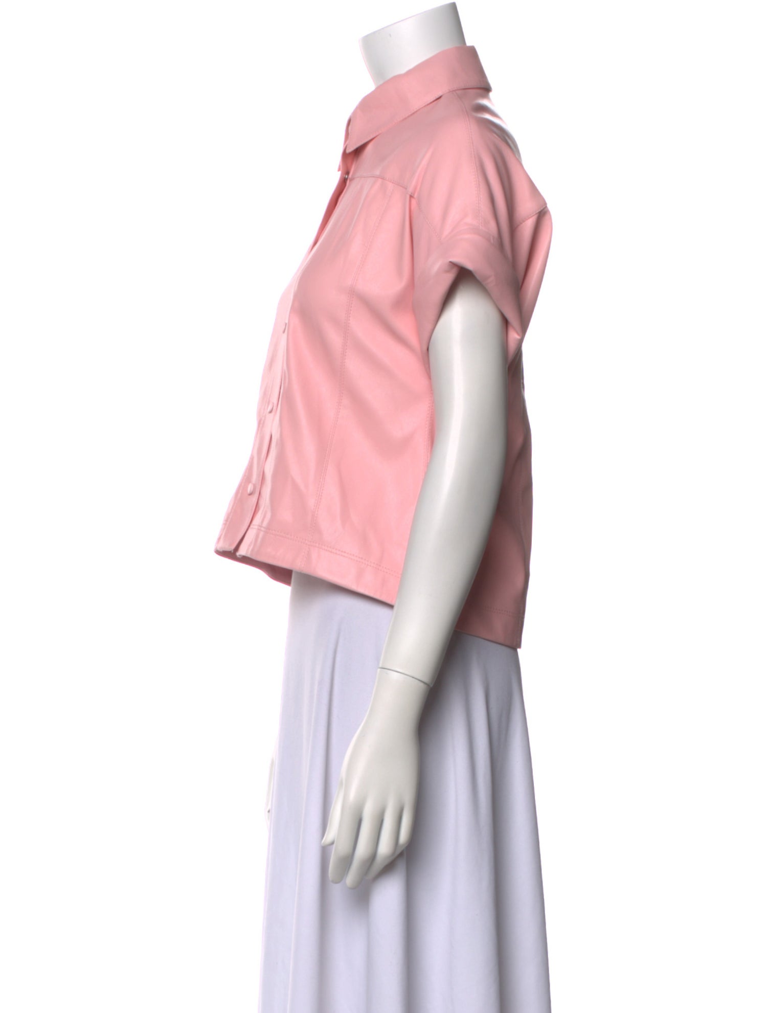 Alice + Olivia Short Sleeve Button-Up Top