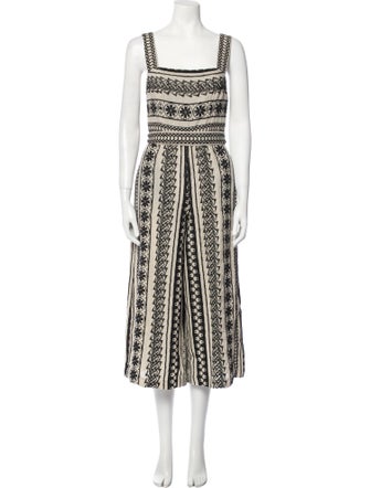 Alice + Olivia Linen Printed Jumpsuit