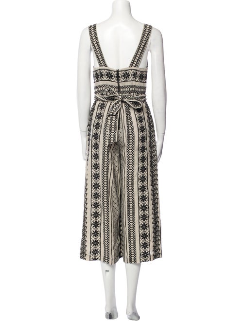 Alice + Olivia Linen Printed Jumpsuit