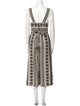 Alice + Olivia Linen Printed Jumpsuit