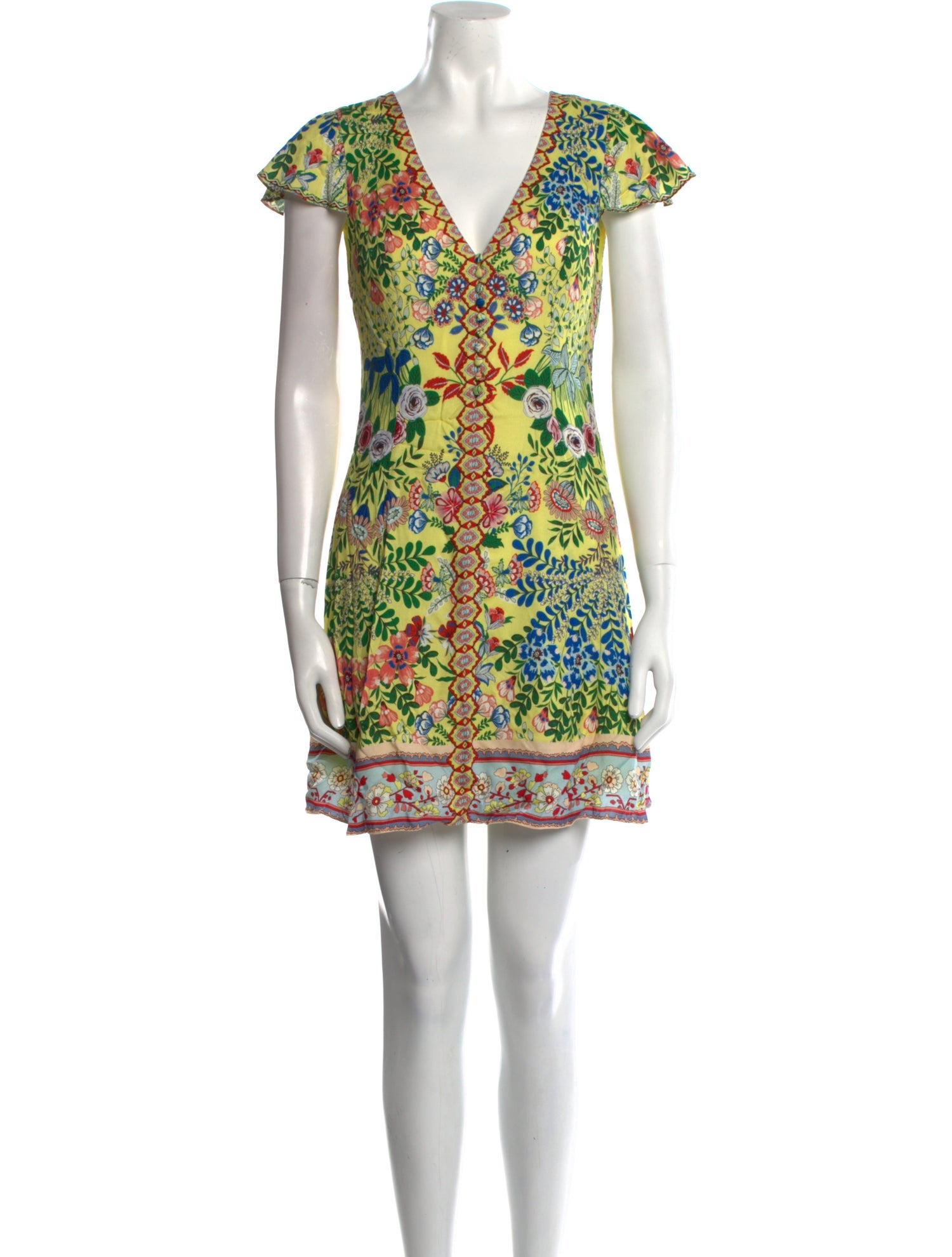 Alice + Olivia Floral Print Mini Dress