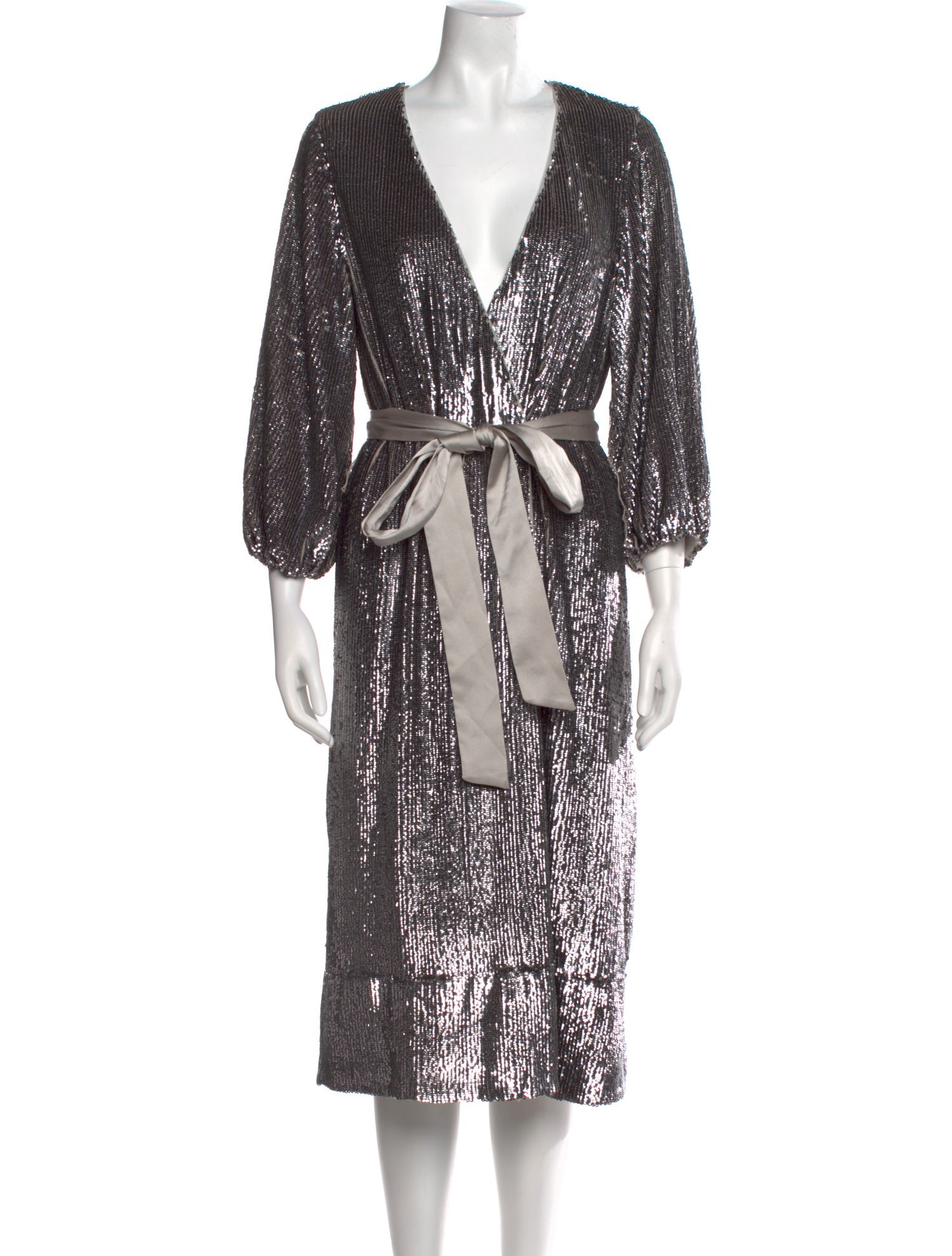 Alice + Olivia V-Neck Midi Length Dress w/ Tags