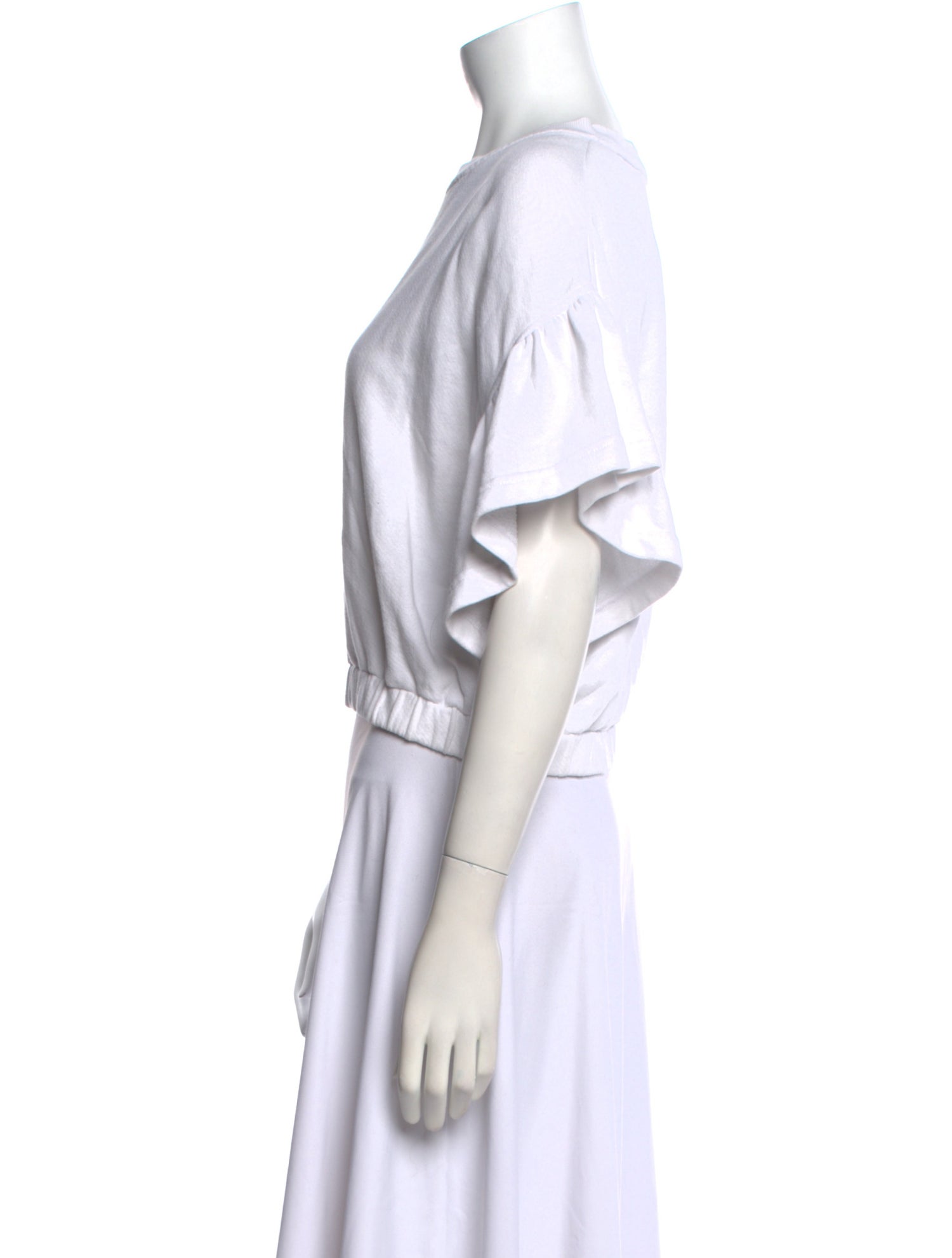 Alice + Olivia Crew Neck Short Sleeve Crop Top