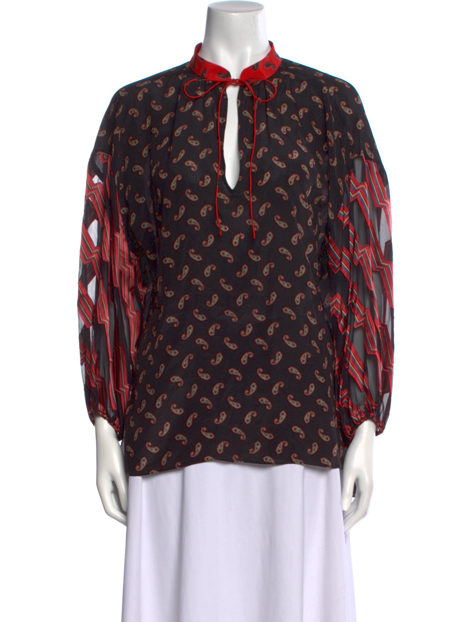 Alice + Olivia Silk Printed Blouse