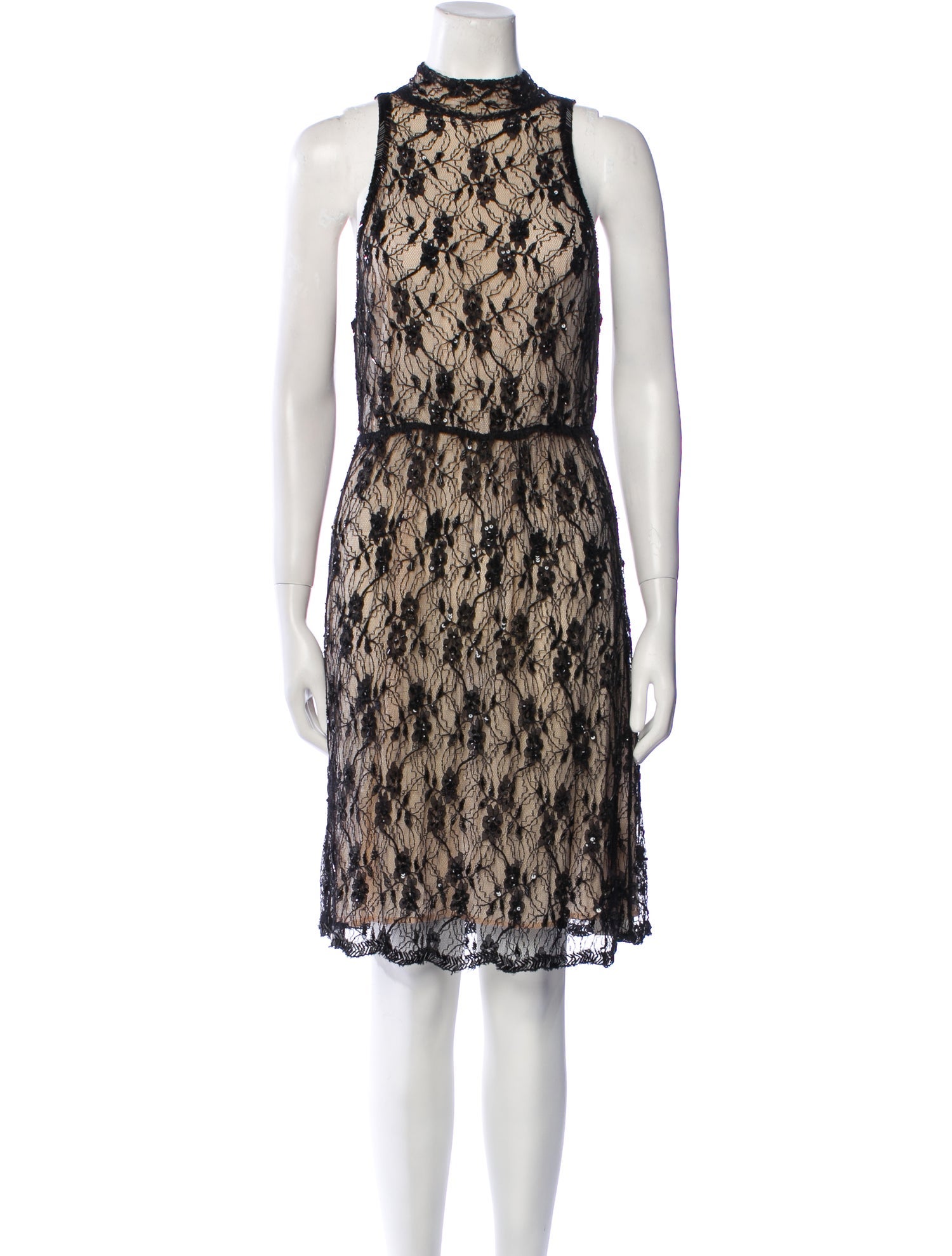 Alice + Olivia Lace Pattern Knee-Length Dress