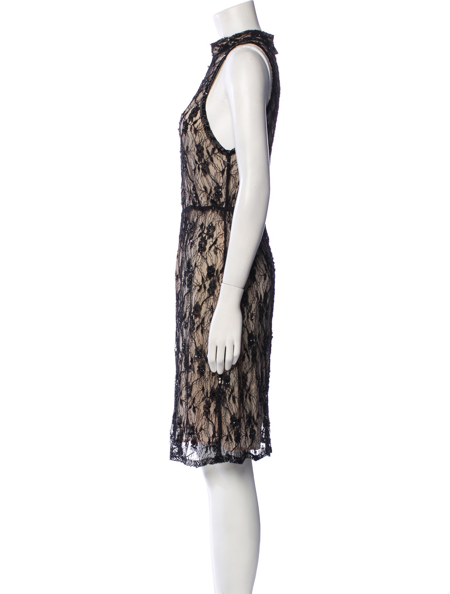 Alice + Olivia Lace Pattern Knee-Length Dress