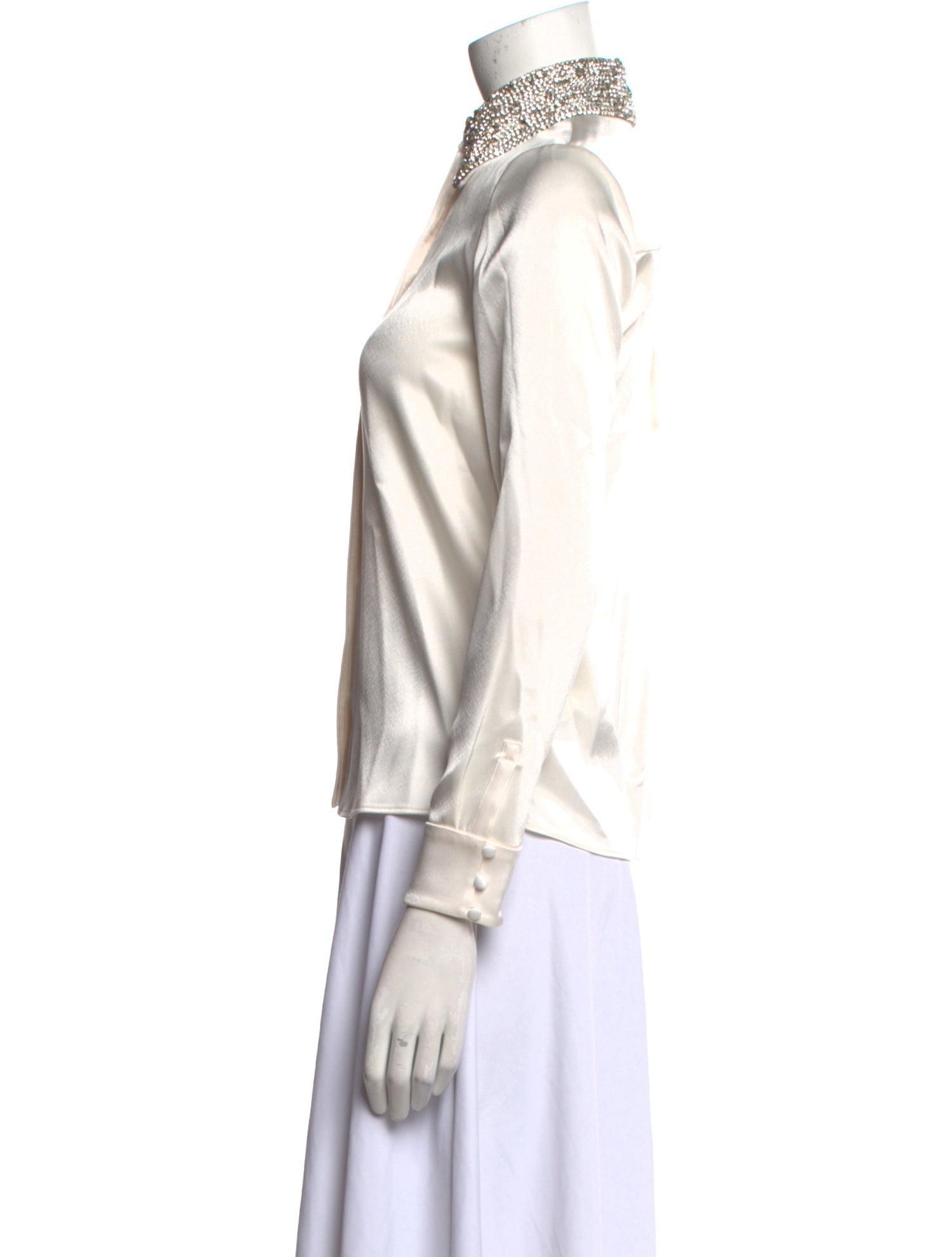 Alice + Olivia Long Sleeve Button-Up Top