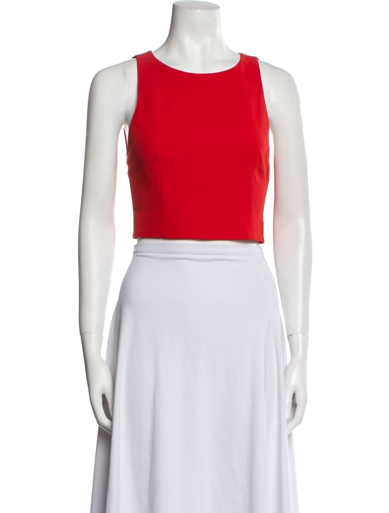 Alice + Olivia Scoop Neck Sleeveless Crop Top
