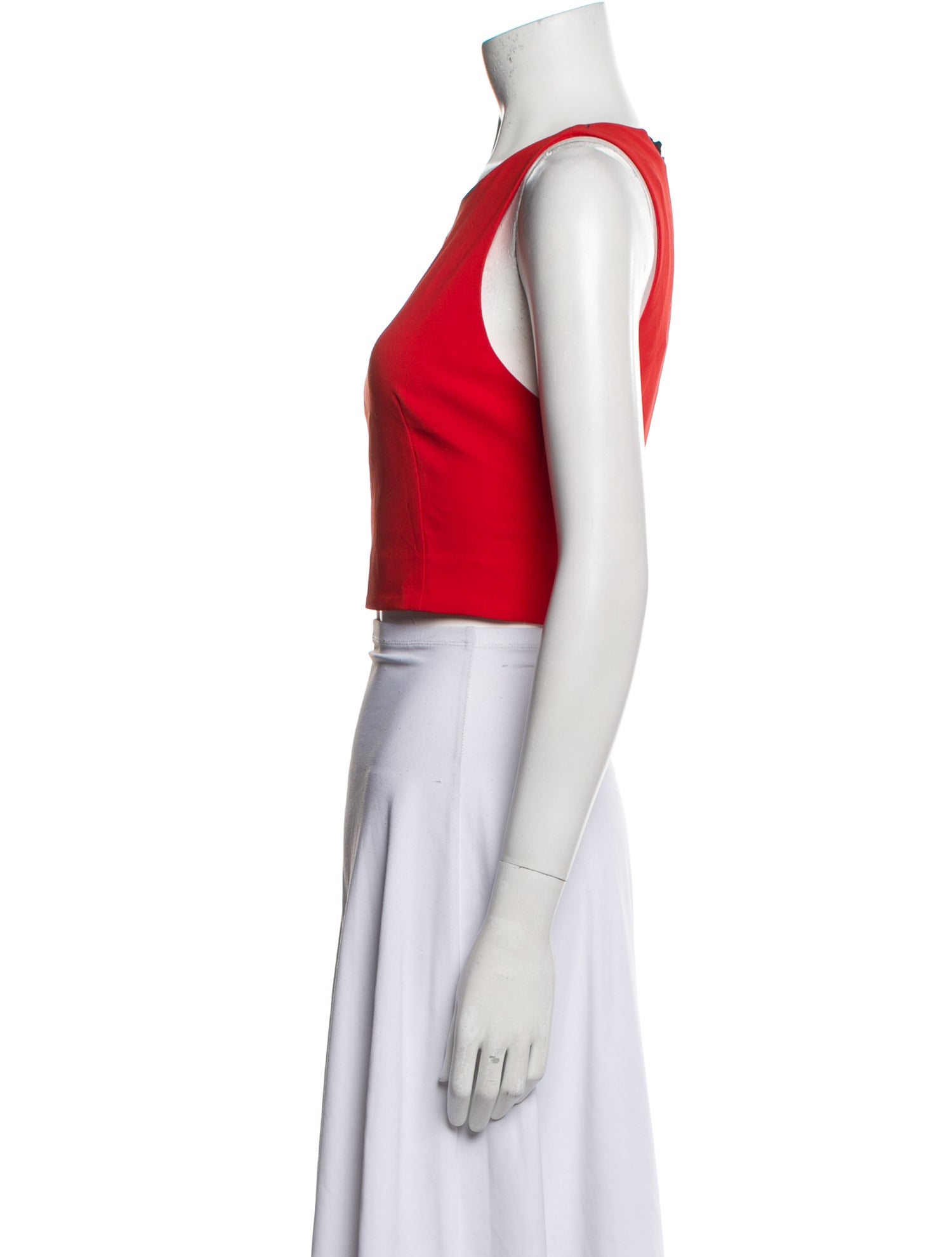 Alice + Olivia Scoop Neck Sleeveless Crop Top