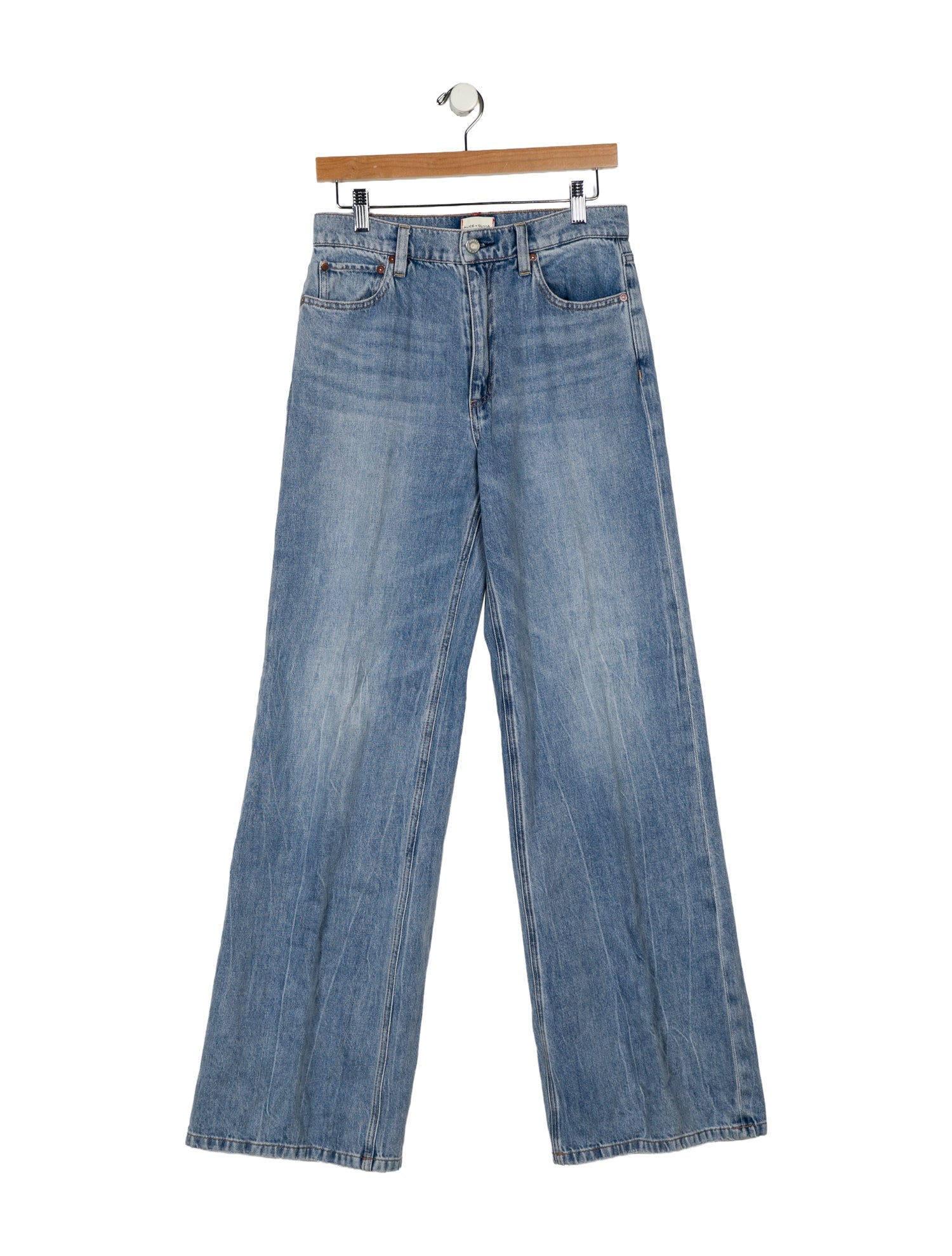 Alice + Olivia High-Rise Wide Leg Jeans