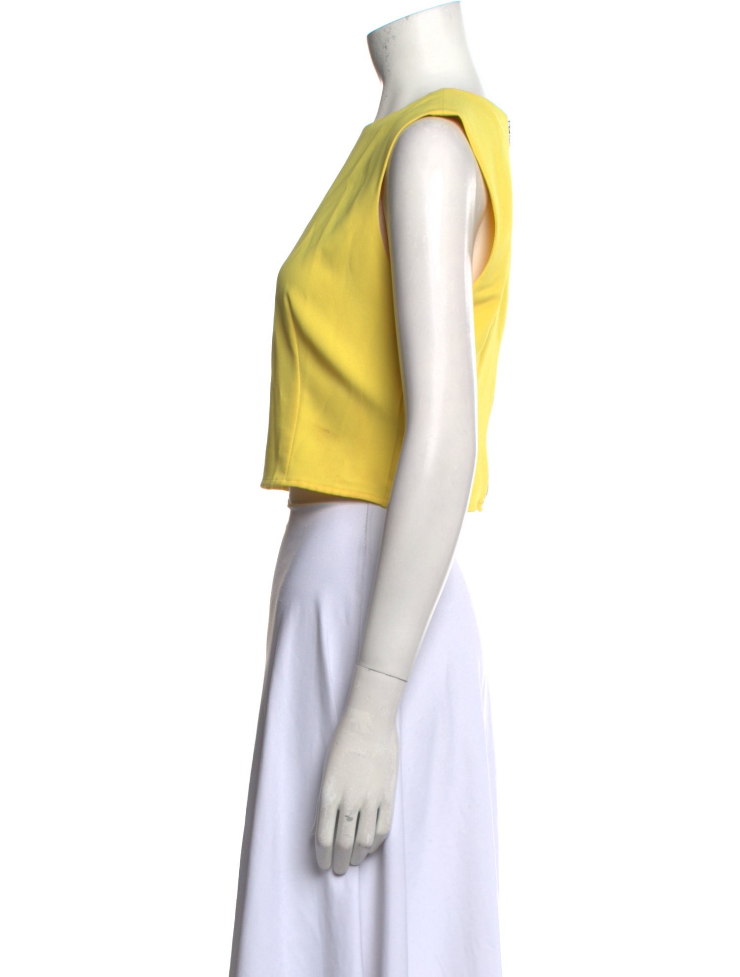 Alice + Olivia Crew Neck Sleeveless Crop Top