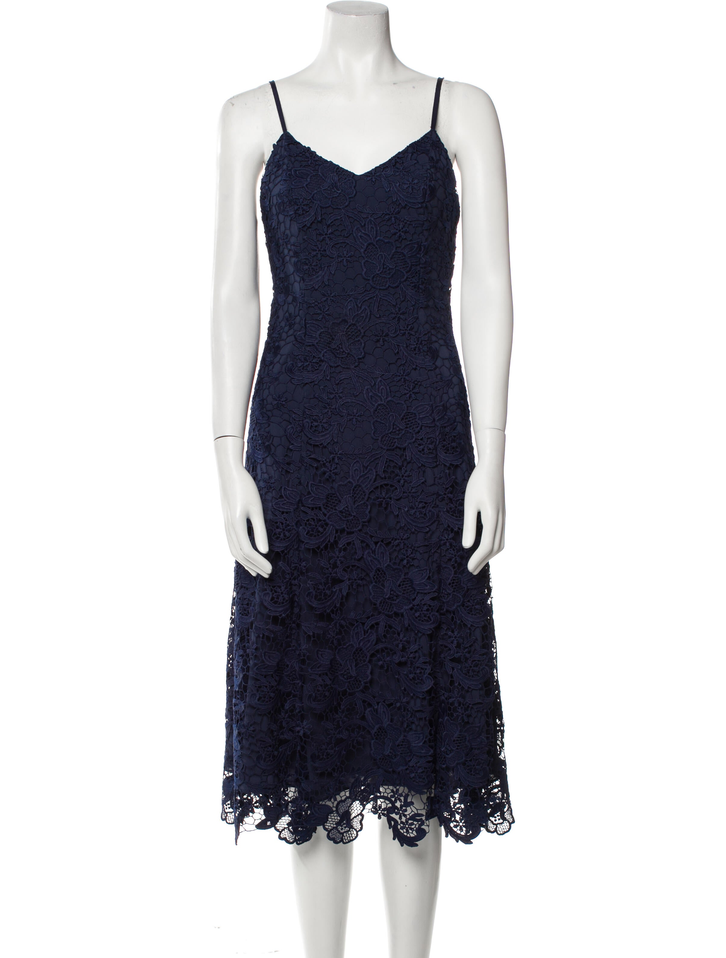 Alice + Olivia V-Neck Midi Length Dress