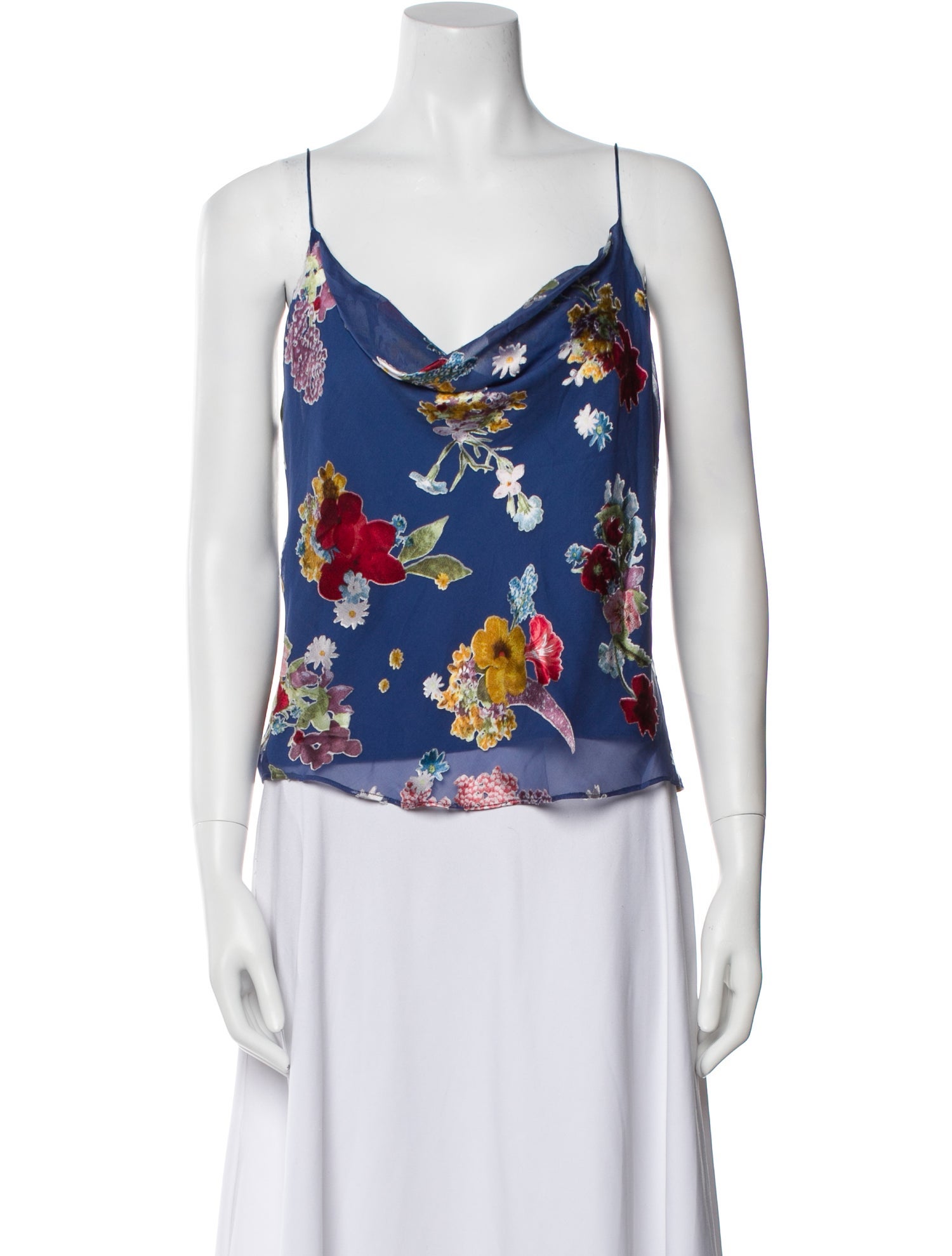 Alice + Olivia Floral Print Cowl Neck Blouse