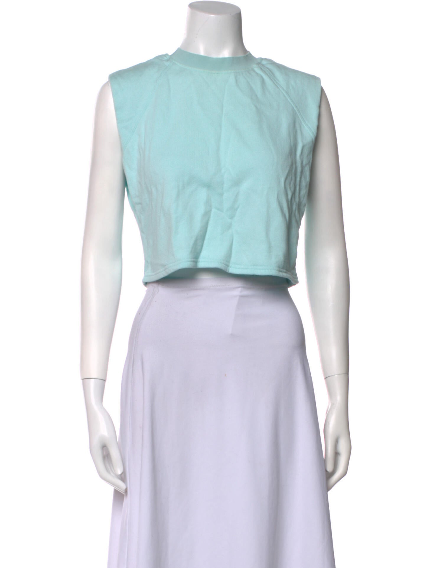 Alice + Olivia Crew Neck Sleeveless Crop Top