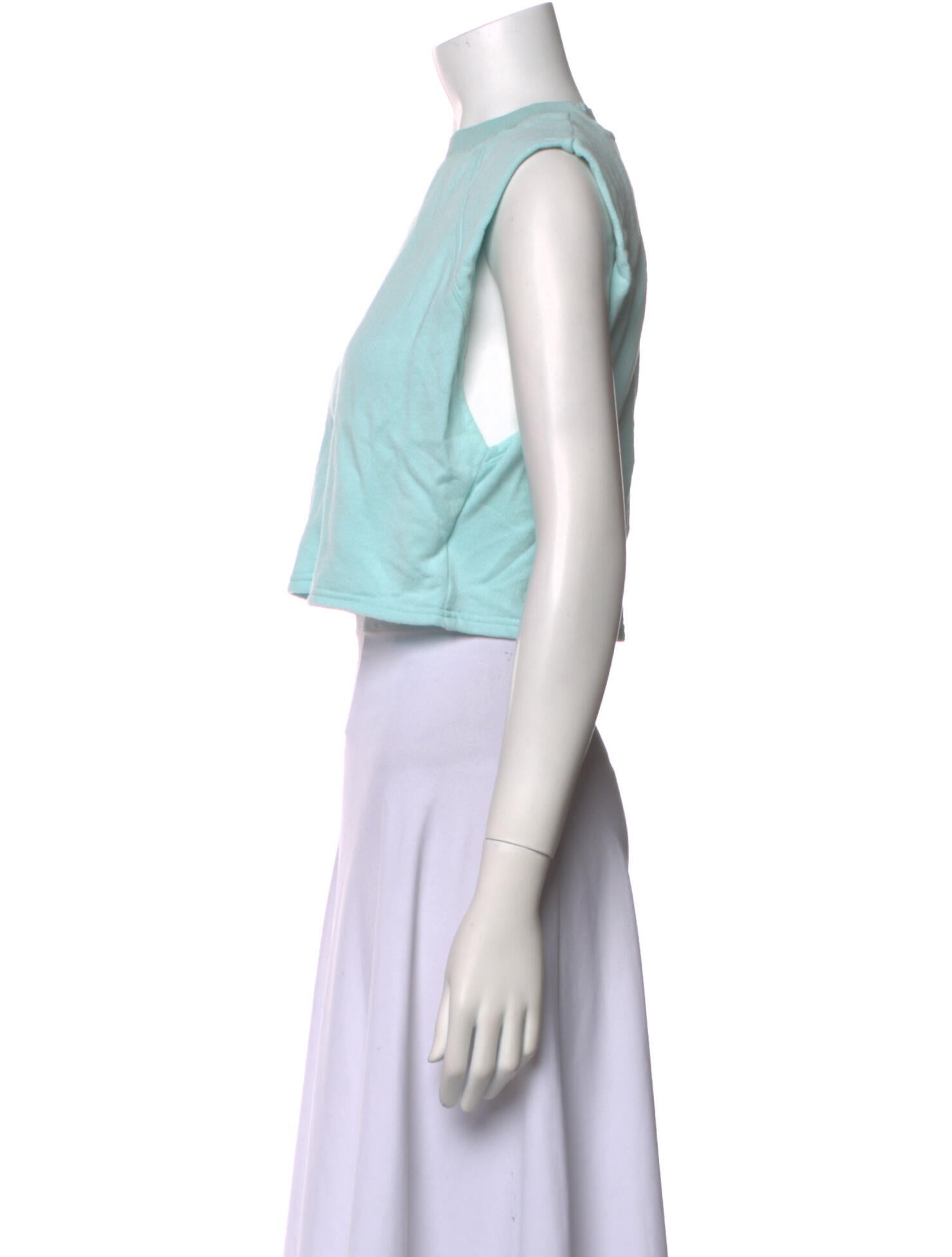 Alice + Olivia Crew Neck Sleeveless Crop Top