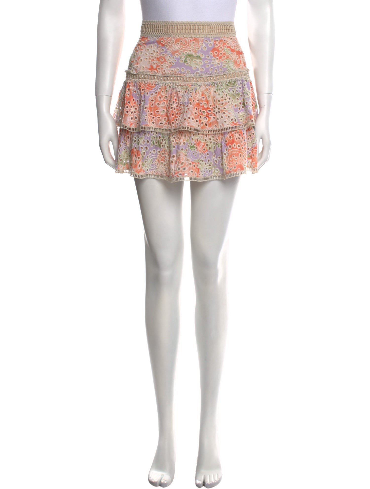 Alice + Olivia Floral Print Mini Skirt