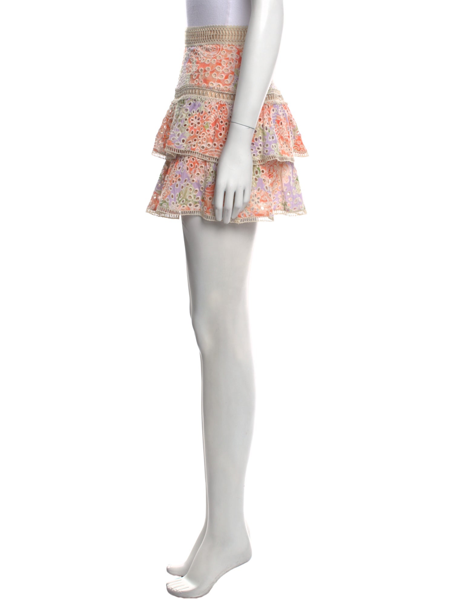 Alice + Olivia Floral Print Mini Skirt