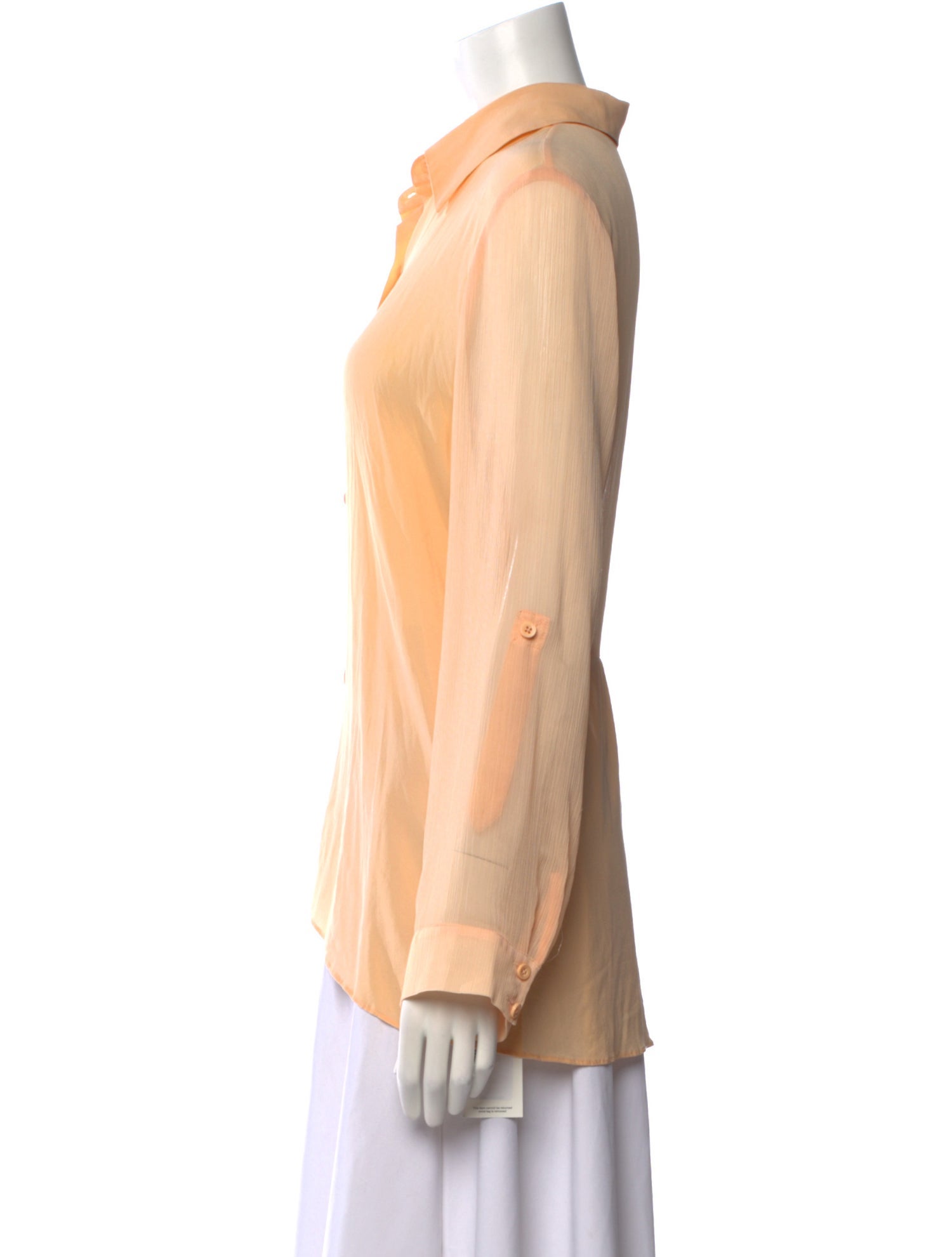 Alice + Olivia Silk Long Sleeve Button-Up Top