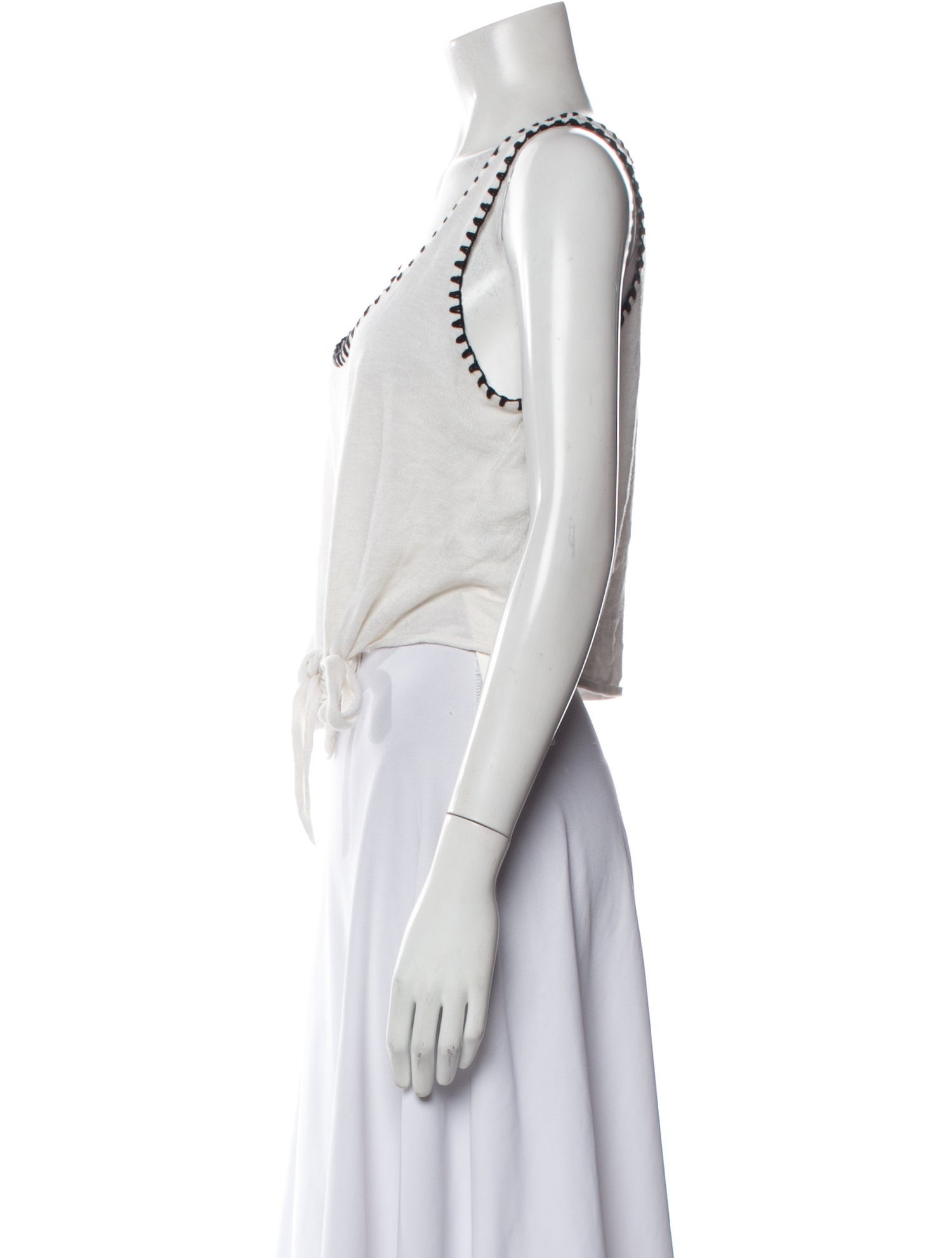 Alice + Olivia Scoop Neck Sleeveless Crop Top