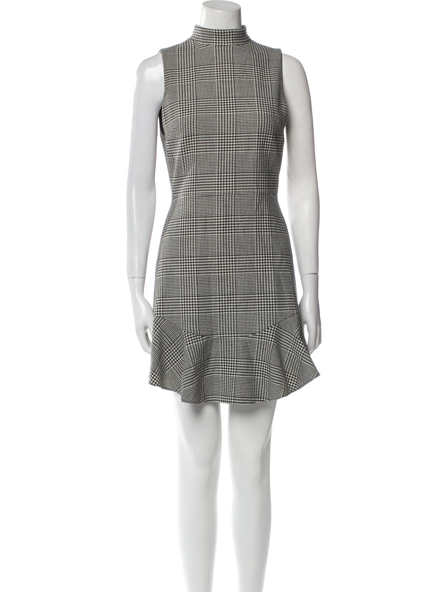 Alice + Olivia Houndstooth Print Mini Dress