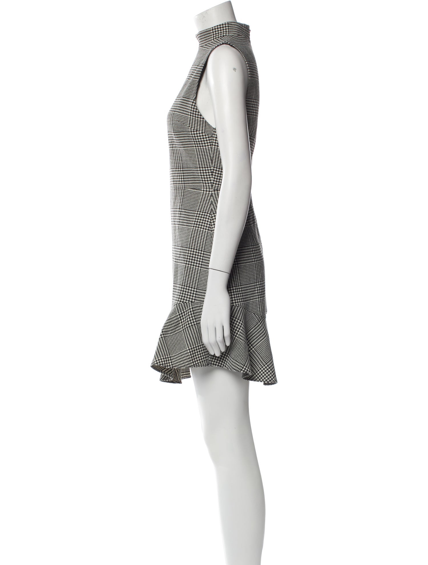 Alice + Olivia Houndstooth Print Mini Dress