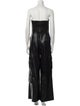 Alice + Olivia Faux Leather Strapless Jumpsuit