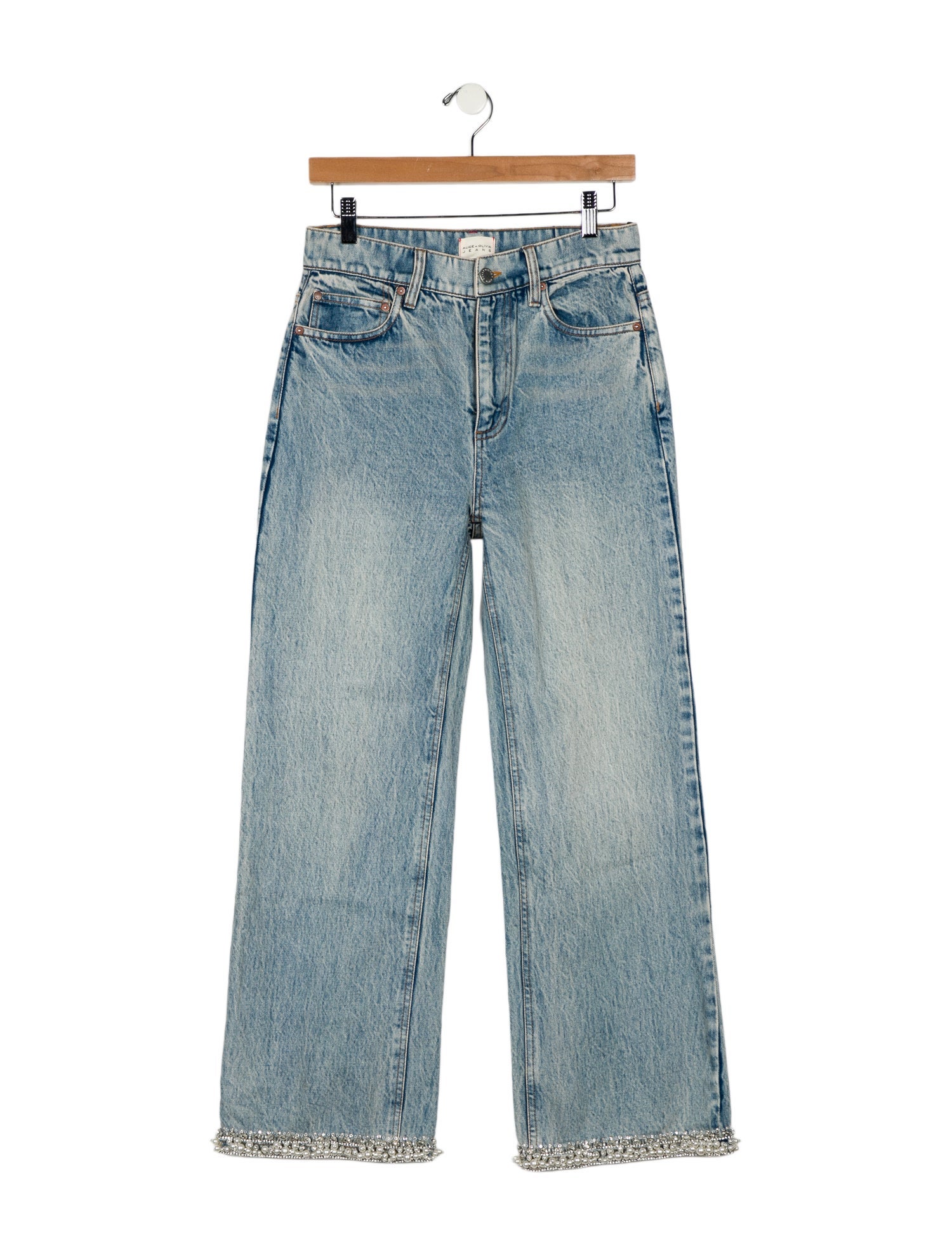 Alice + Olivia High-Rise Wide Leg Jeans