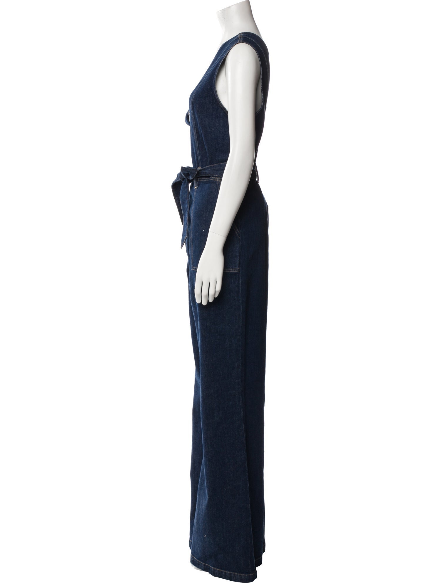 Alice + Olivia Plunge Neckline Jumpsuit
