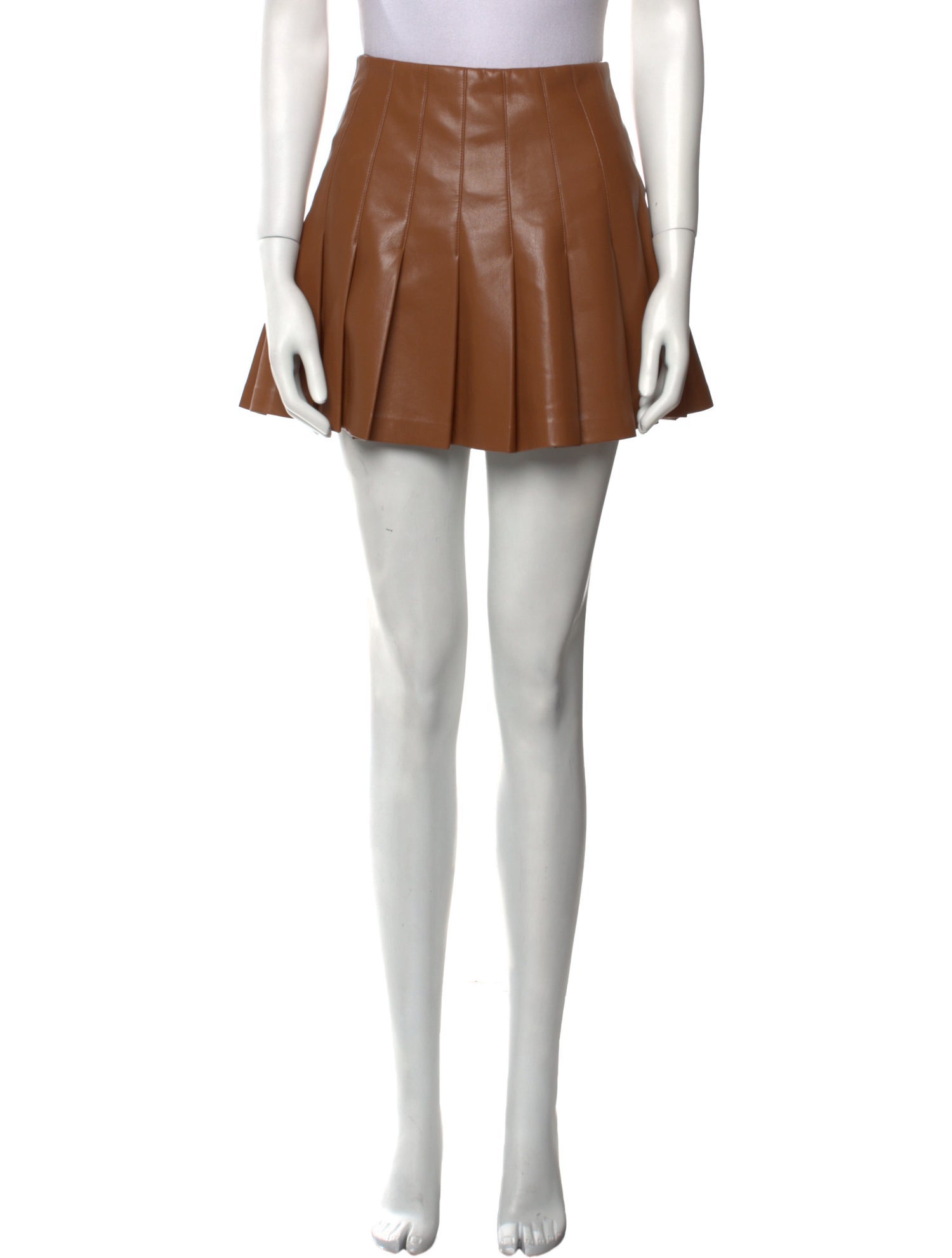 Alice + Olivia Pleated Accents Mini Skirt