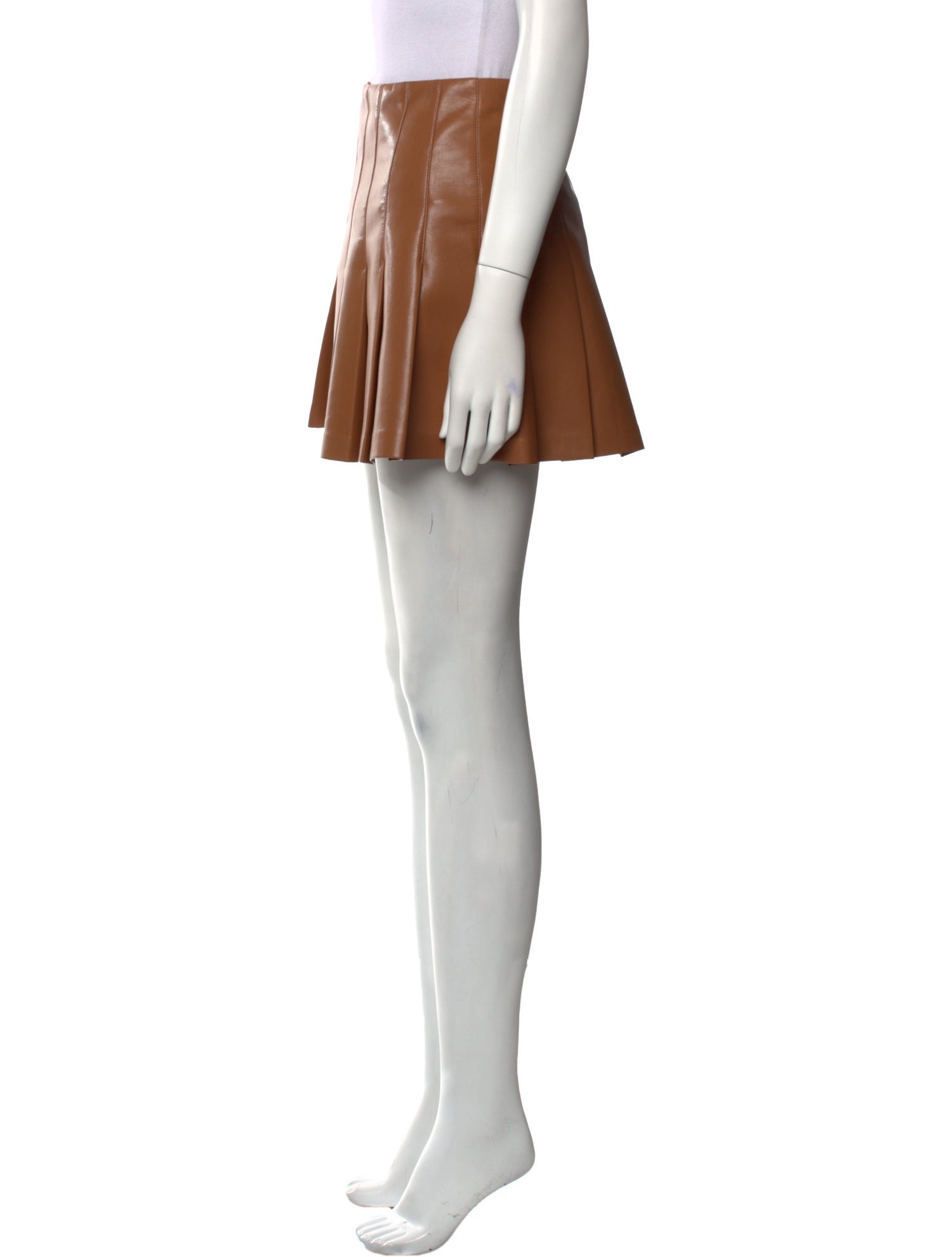 Alice + Olivia Pleated Accents Mini Skirt