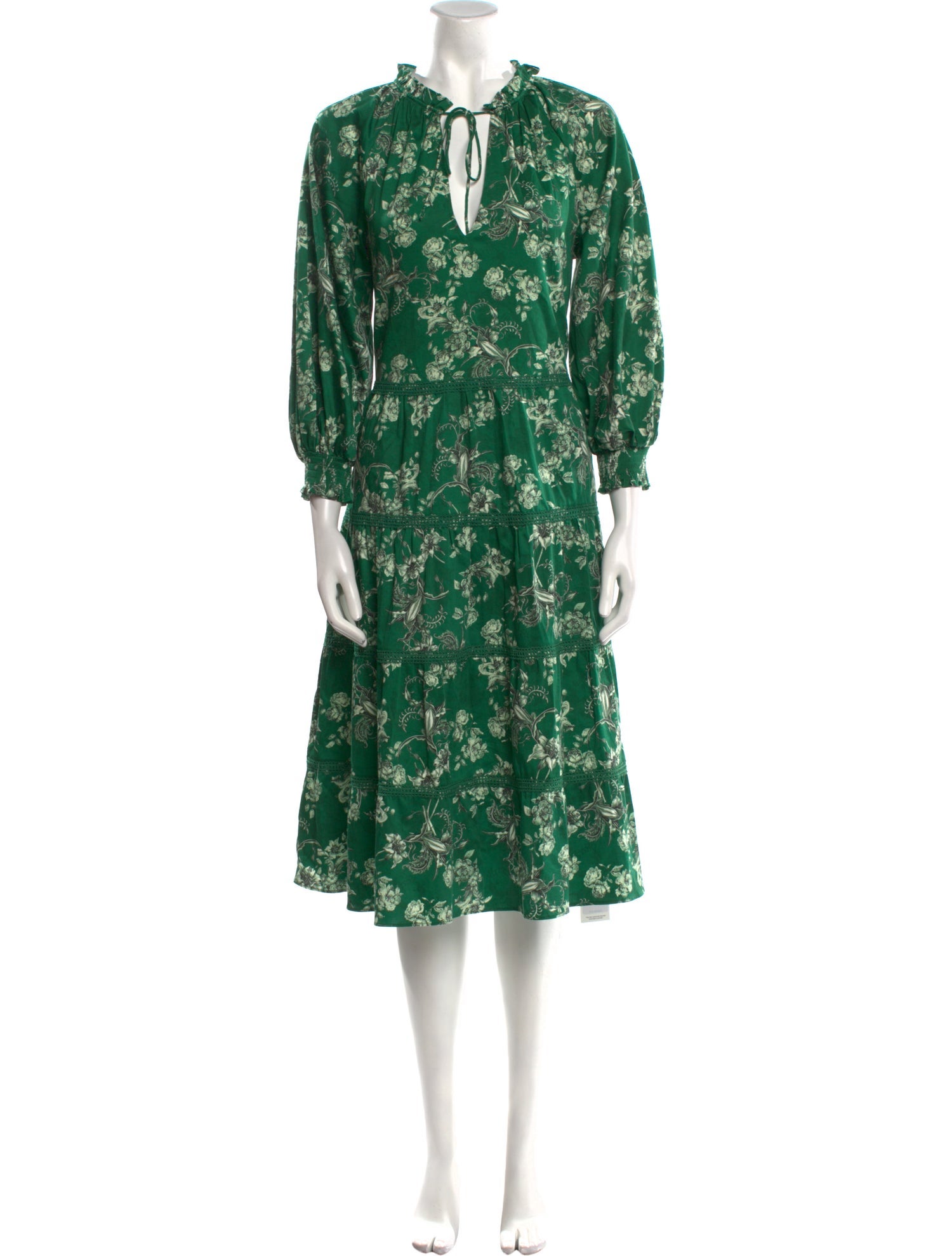 Alice + Olivia Floral Print Midi Length Dress