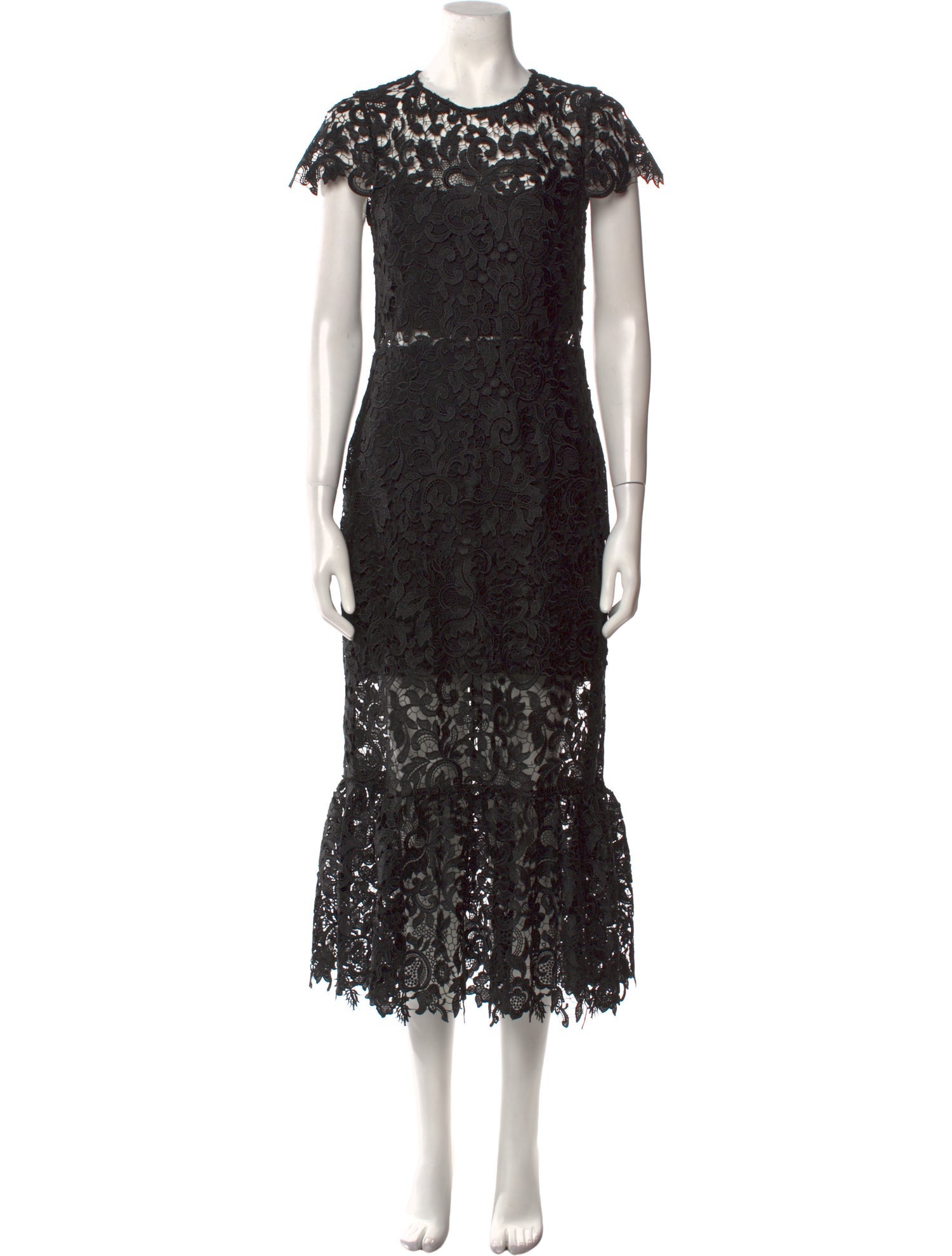 Alice + Olivia Lace Pattern Long Dress