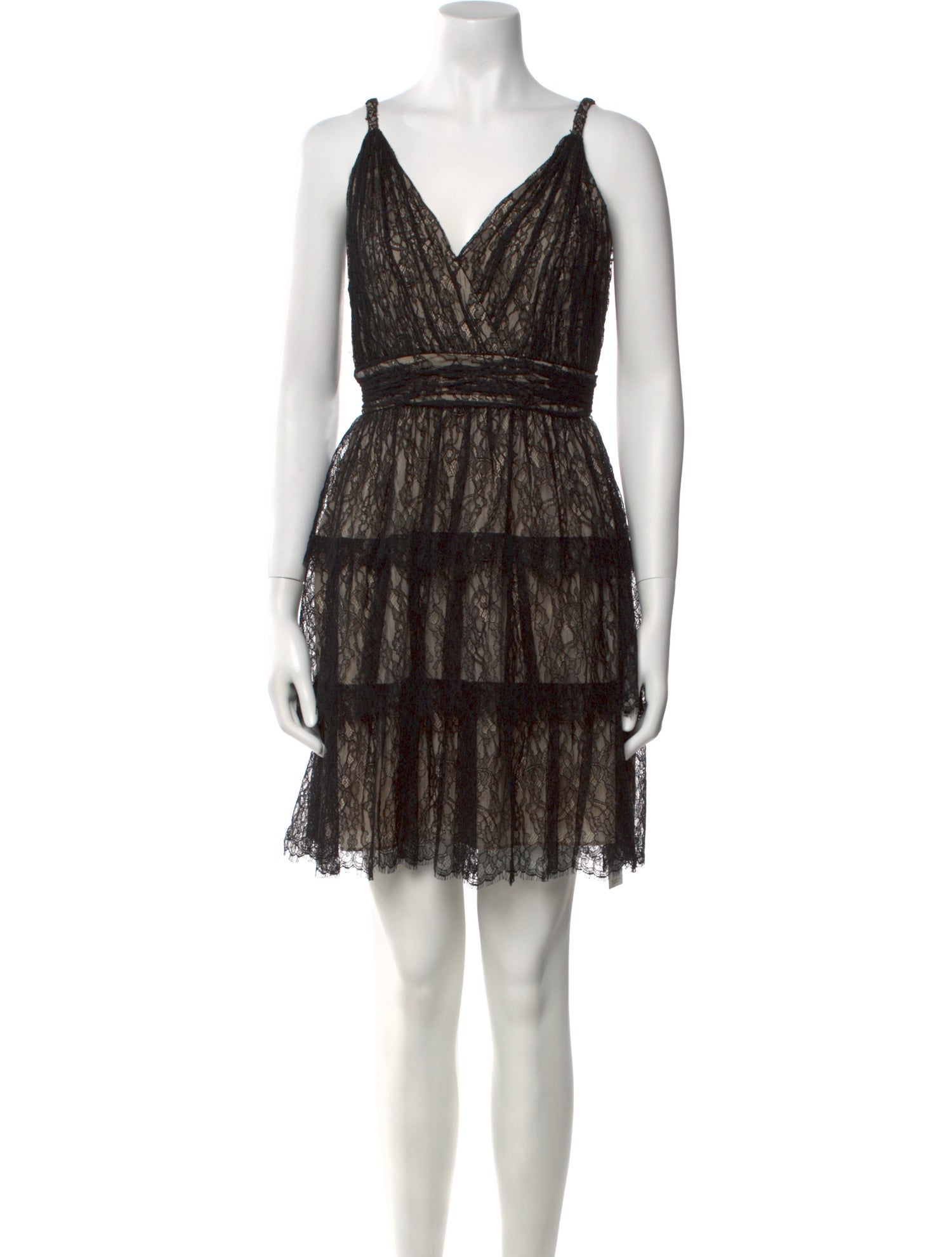 Alice + Olivia Lace Pattern Mini Dress