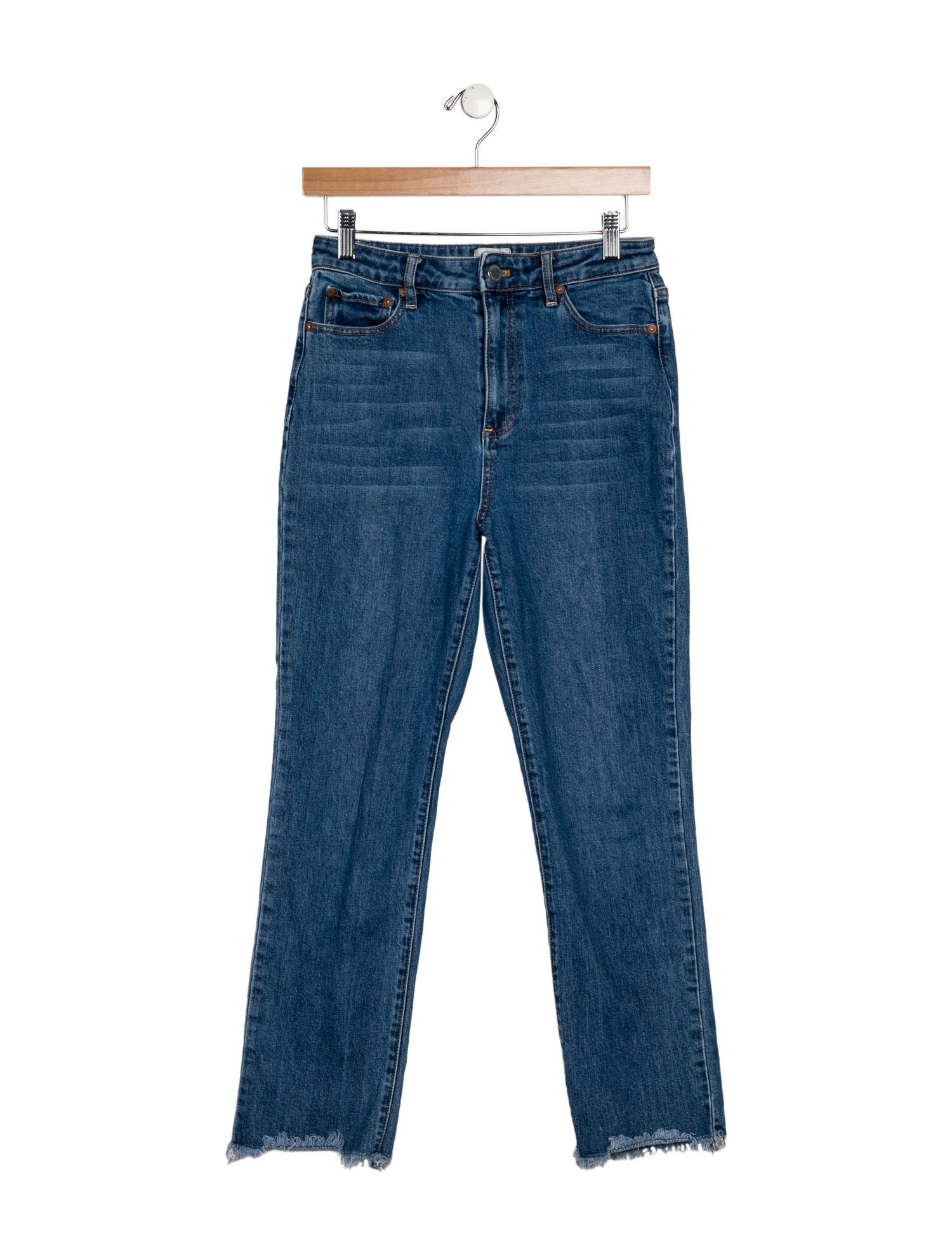 Alice + Olivia Mid-Rise Straight Leg Jeans