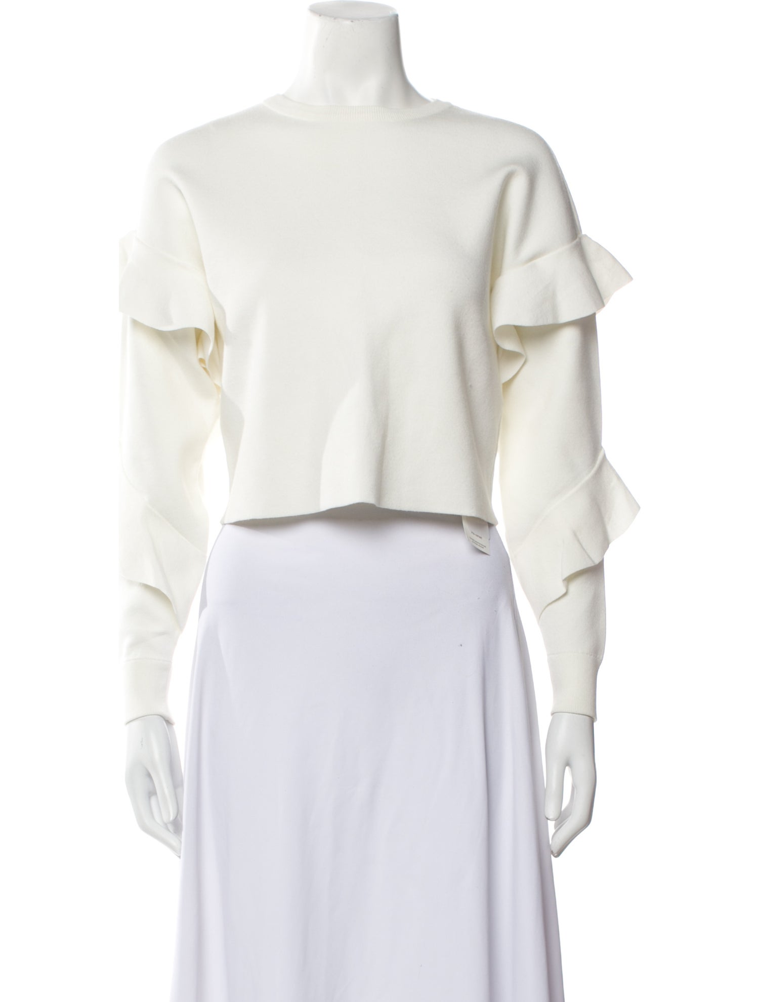 Alice + Olivia Off-The-Shoulder Long Sleeve Crop Top