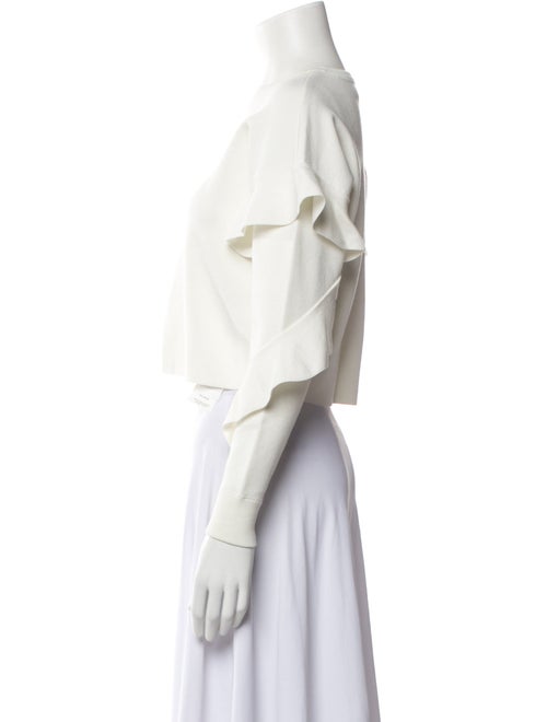 Alice + Olivia Off-The-Shoulder Long Sleeve Crop Top