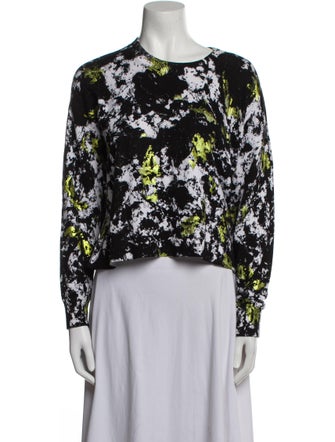 Alice + Olivia Printed Crew Neck Sweater