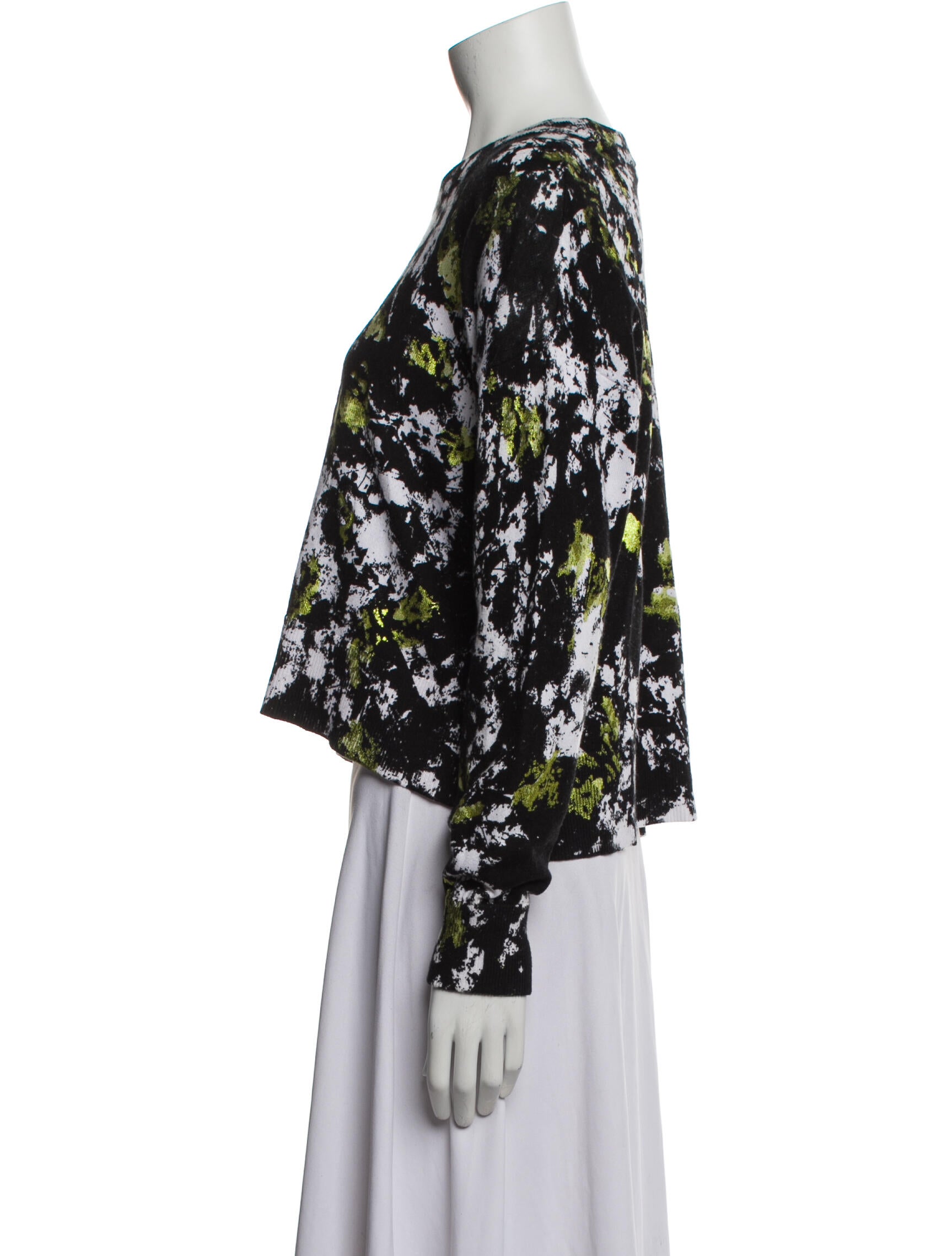 Alice + Olivia Printed Crew Neck Sweater