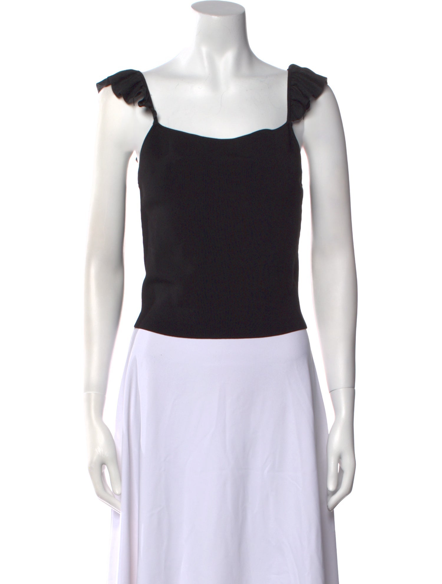 Alice + Olivia Square Neckline Sleeveless Crop Top
