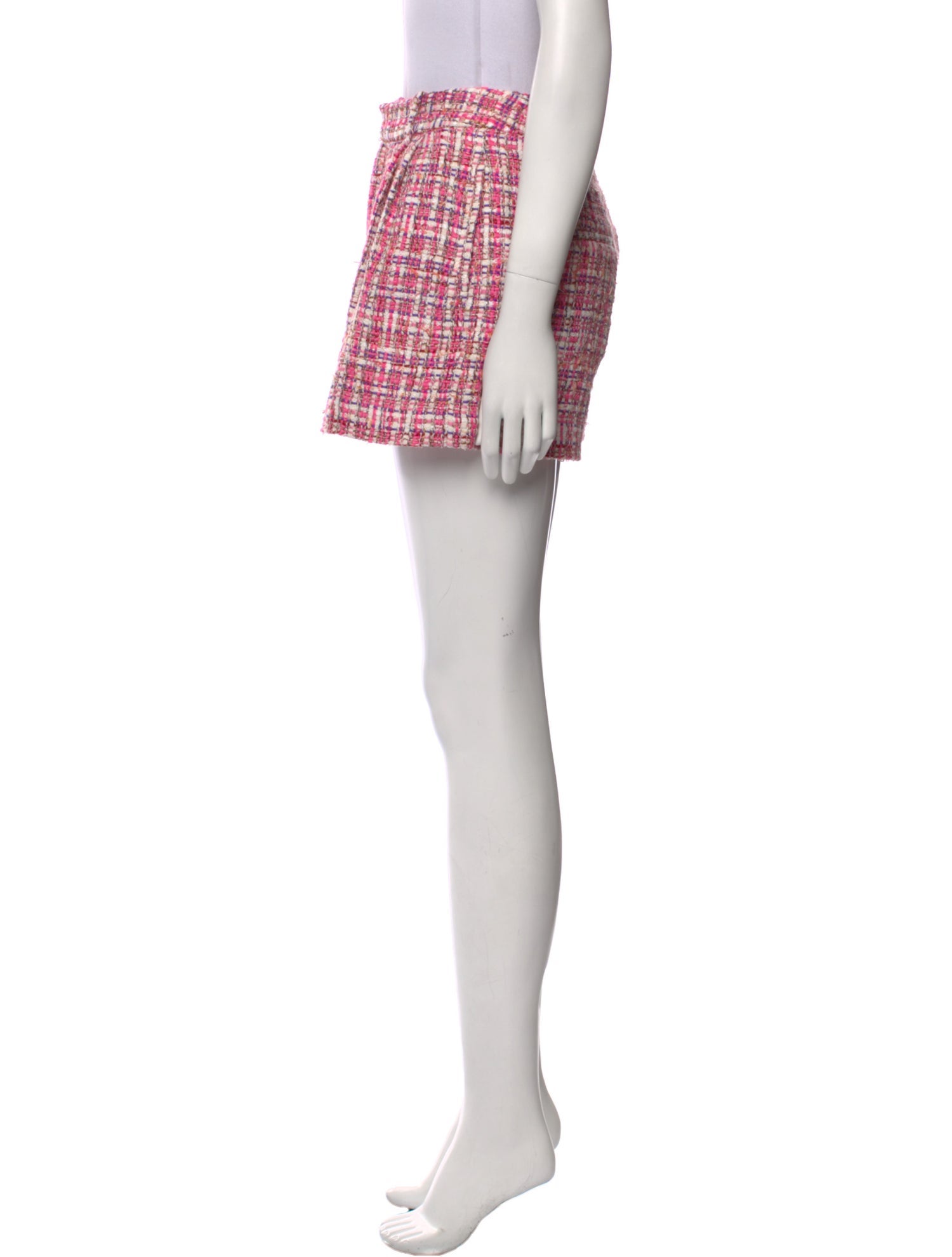 Alice + Olivia Tweed Pattern Mini Shorts