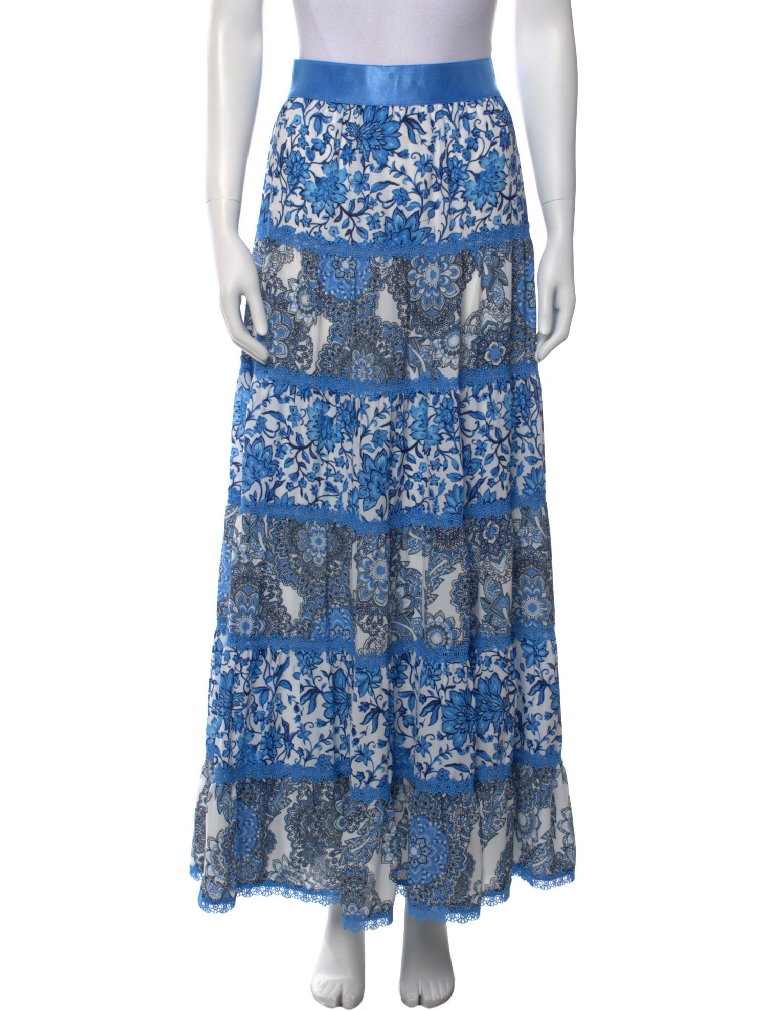 Alice + Olivia Floral Print Long Skirt