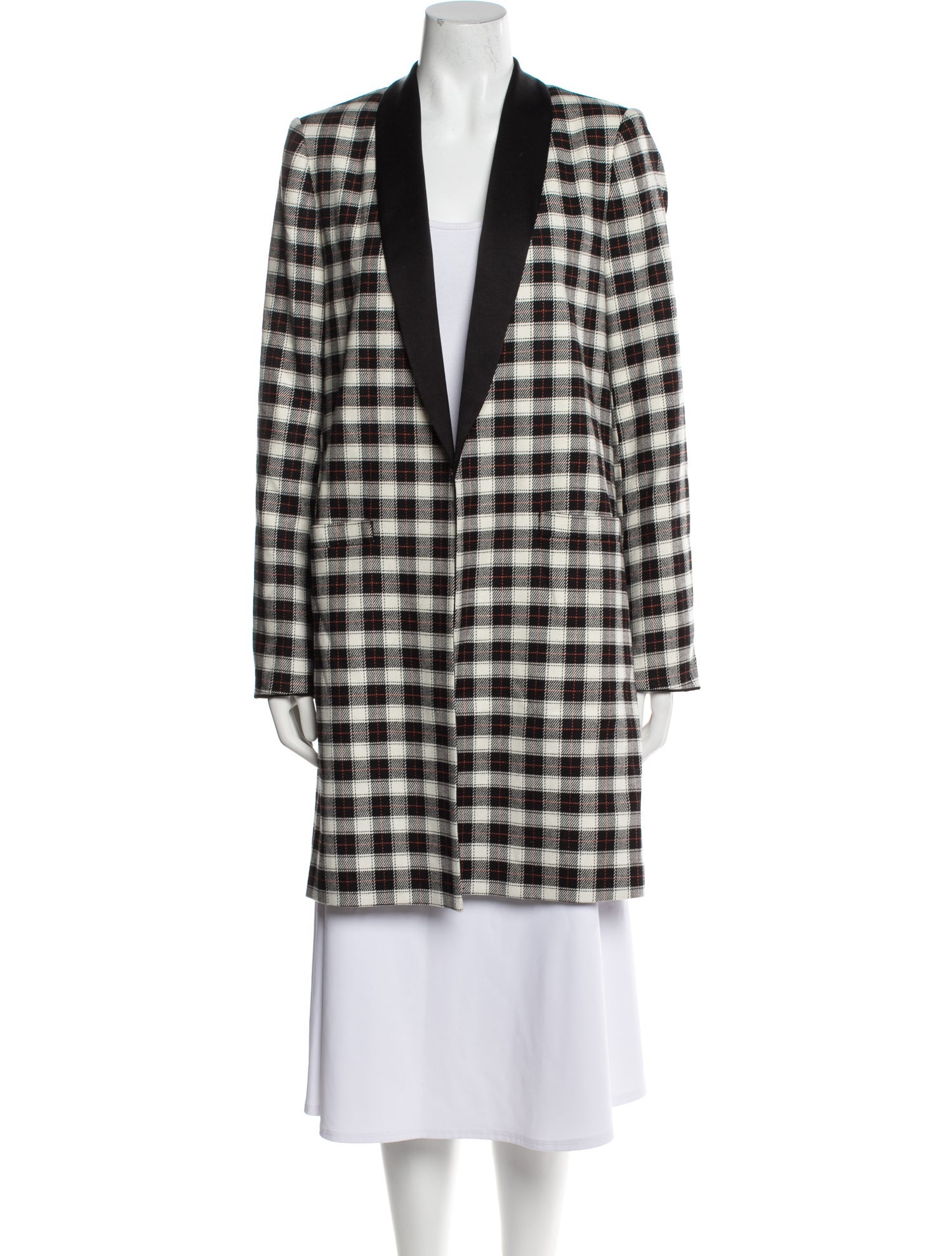 Alice + Olivia Plaid Print Coat