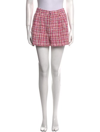 Alice + Olivia Tweed Pattern Mini Shorts