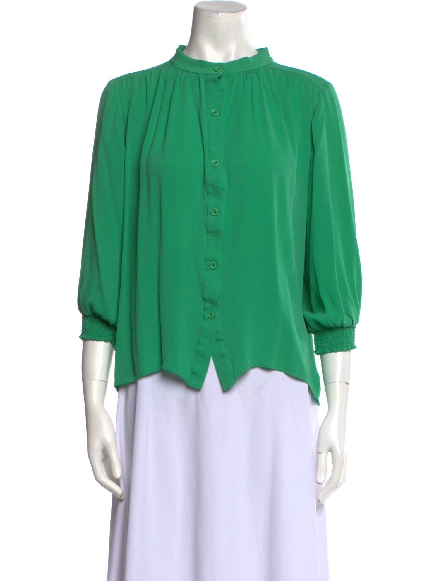 Alice + Olivia Silk Mock Neck Blouse
