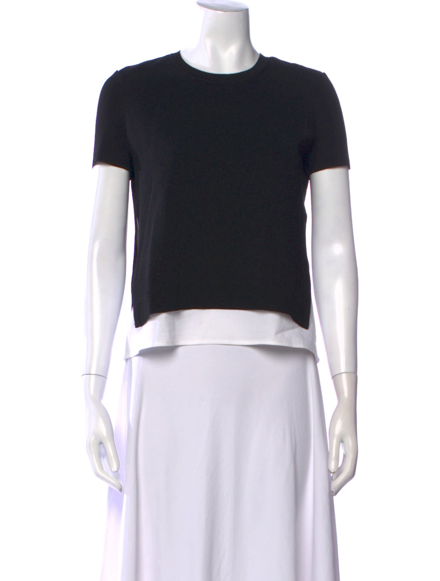 Alice + Olivia Crew Neck Short Sleeve Crop Top