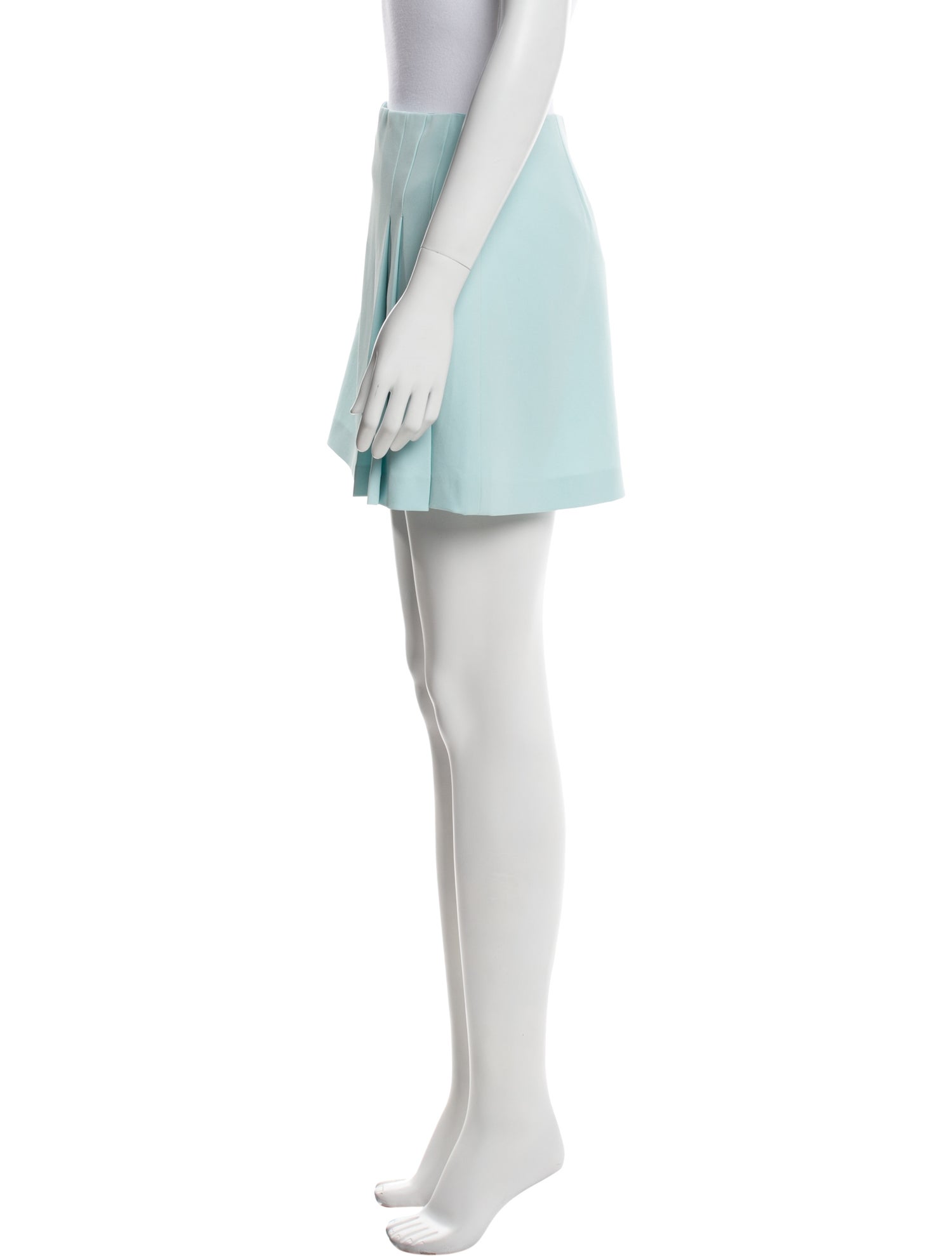 Alice + Olivia Pleated Accents Mini Skirt